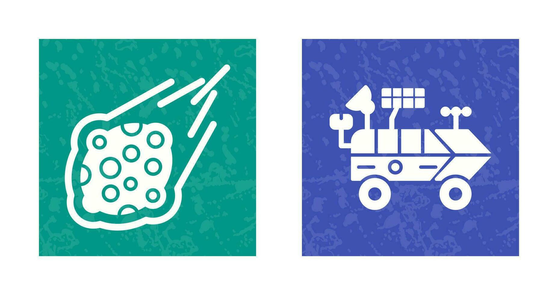 meteroite and moon rover Icon vector