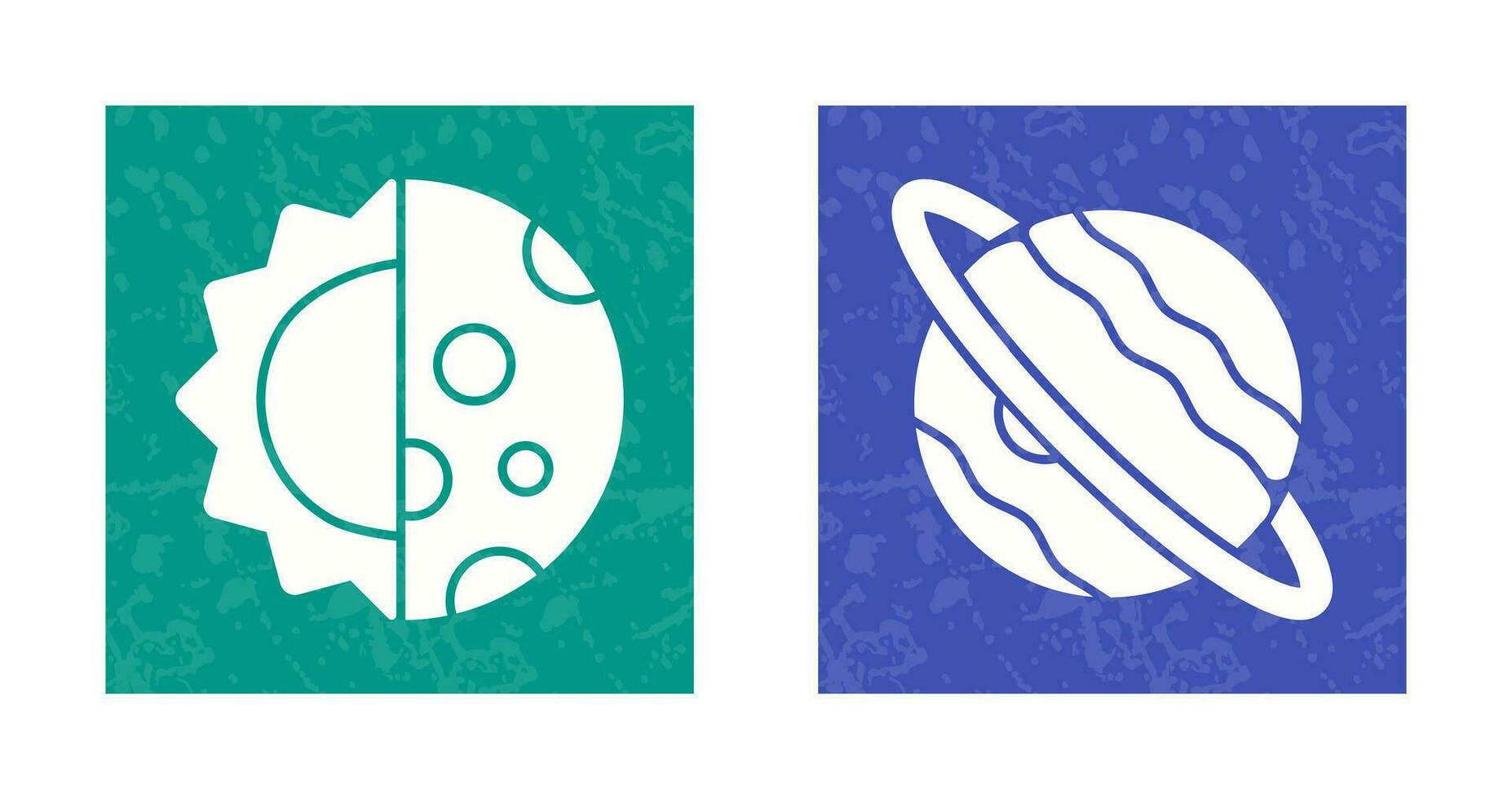 day and night and planet Icon vector