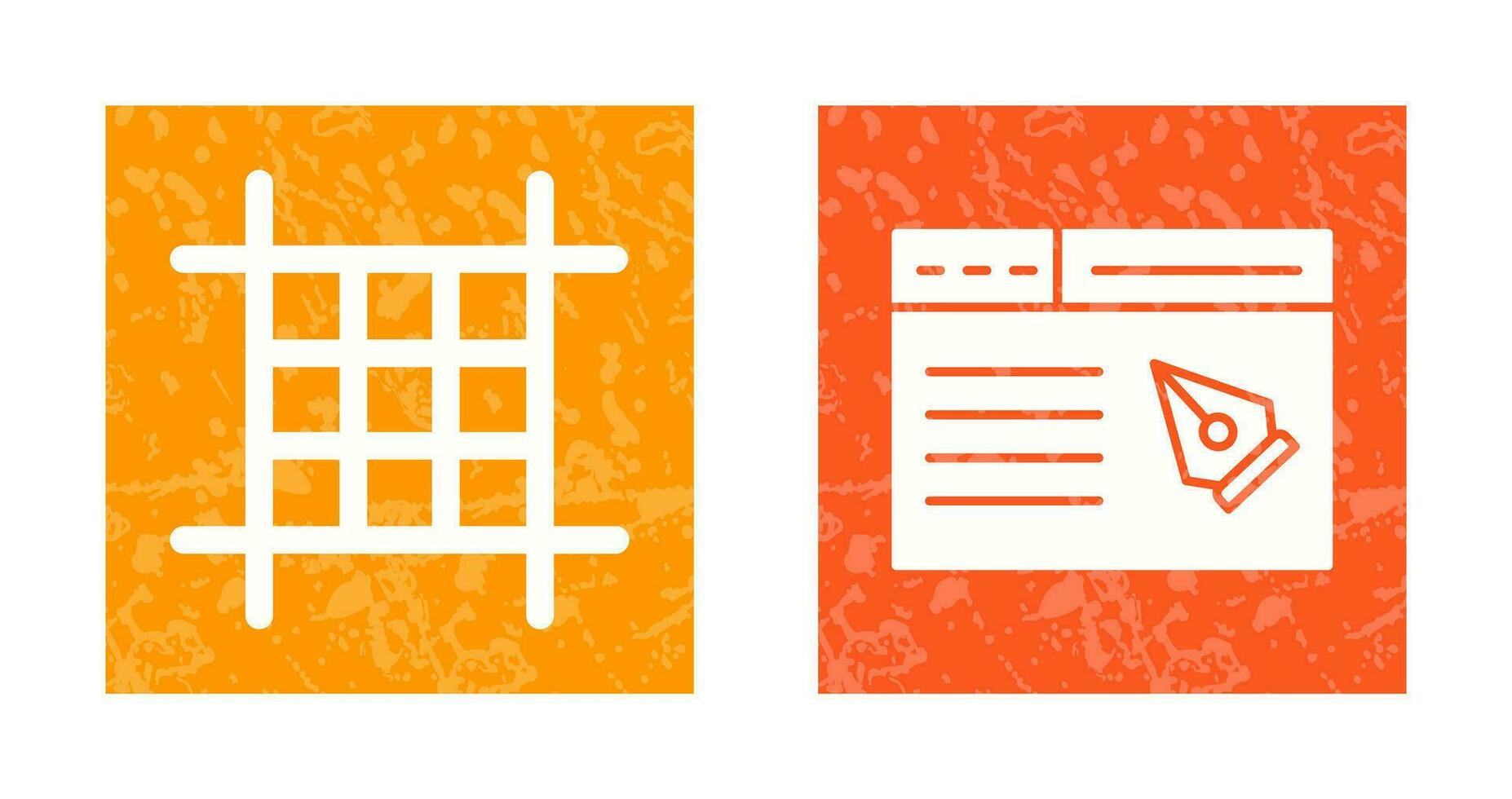 Square Layout and Web Page Icon vector