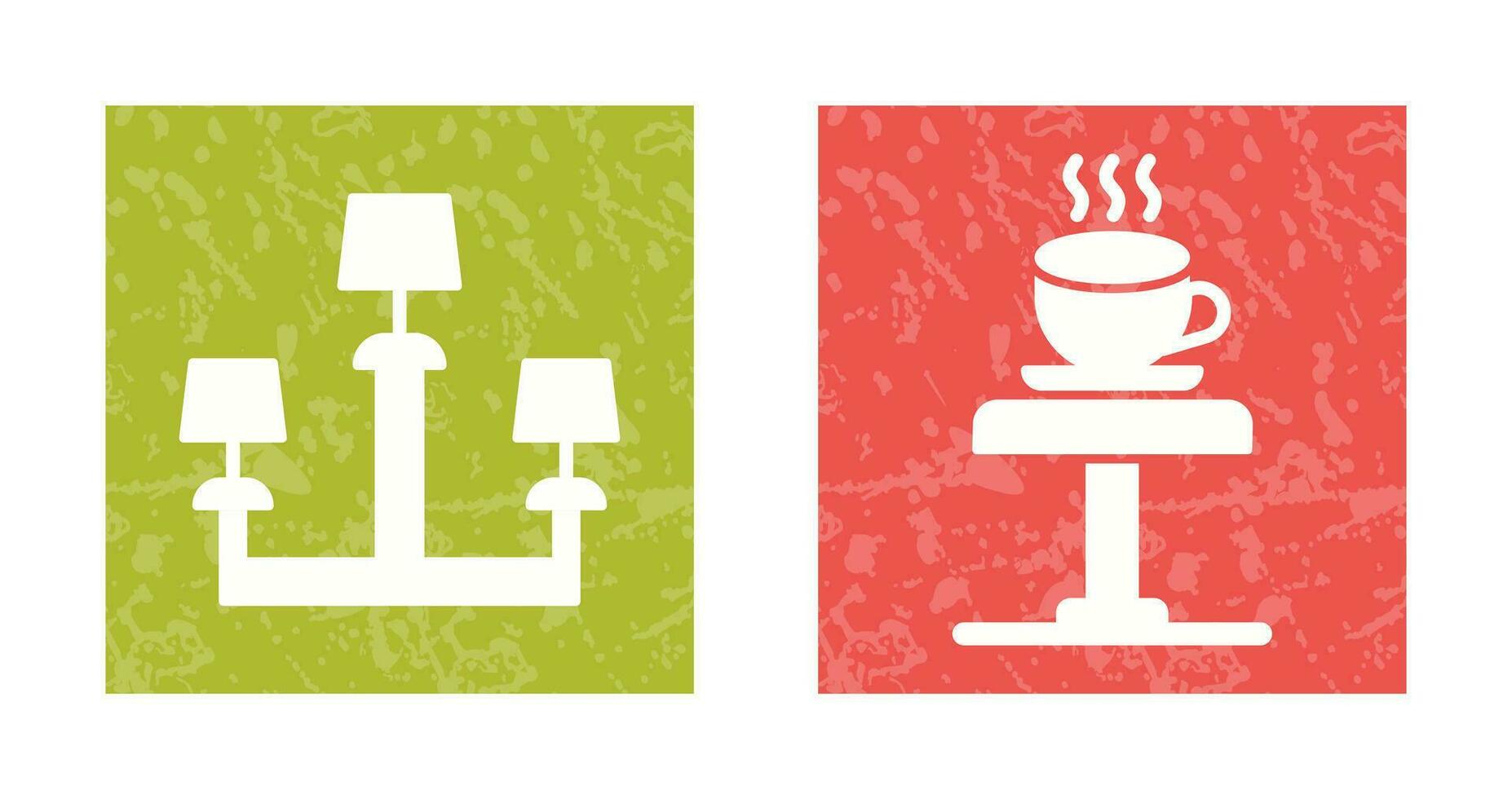 Lamp and Coffee Table Icon vector