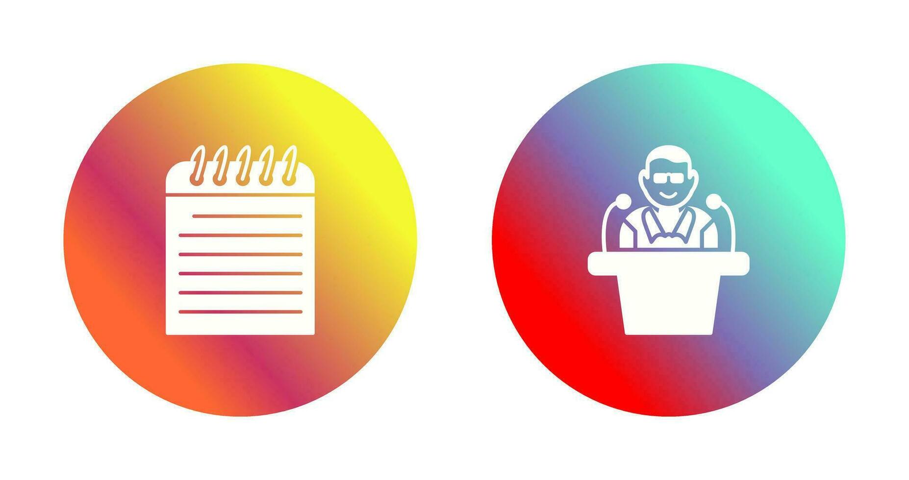 Note and Lecture Icon vector