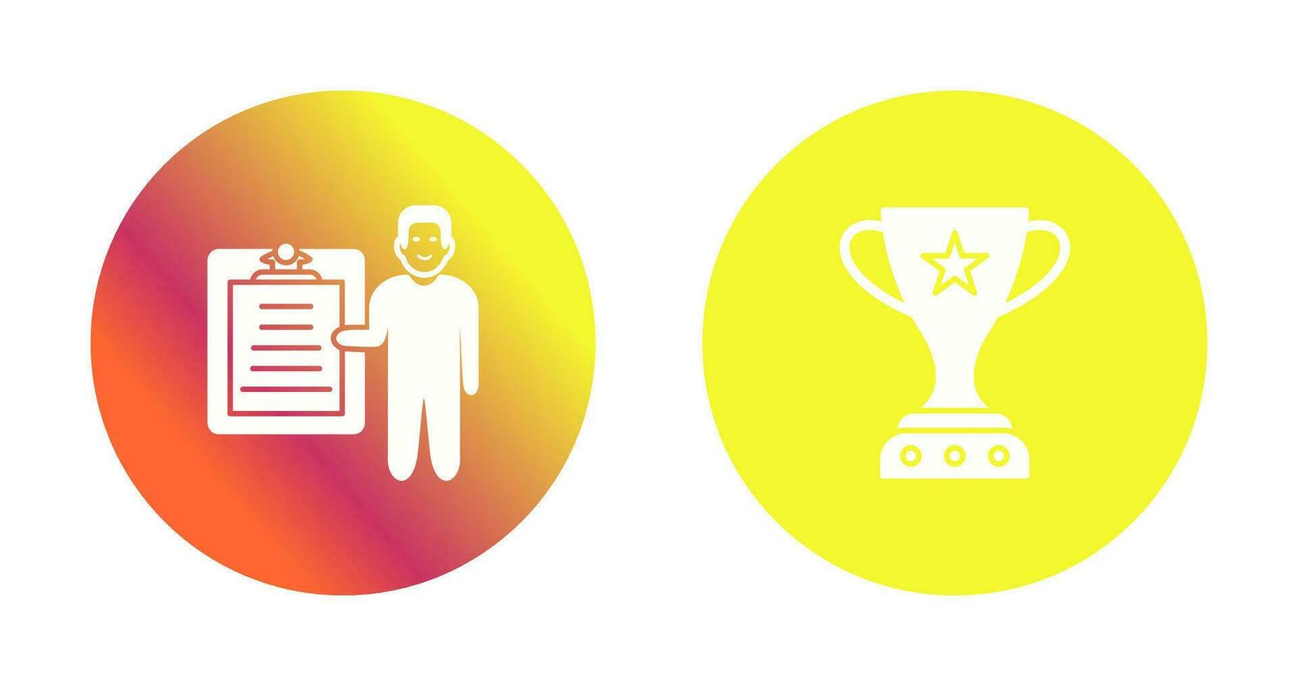 Winner and Male Presenter Icon vector