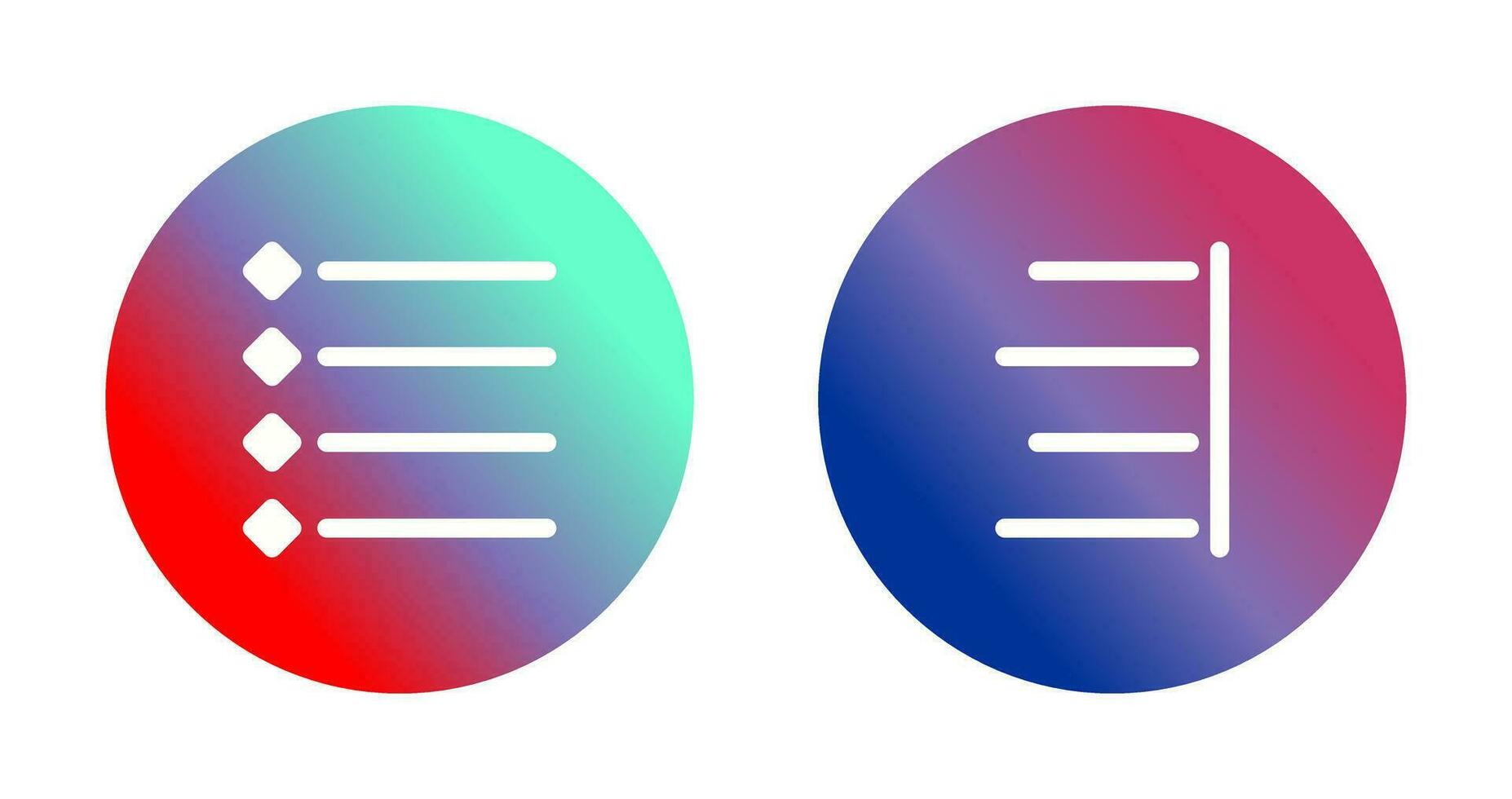 bulleted list and Right align  Icon vector