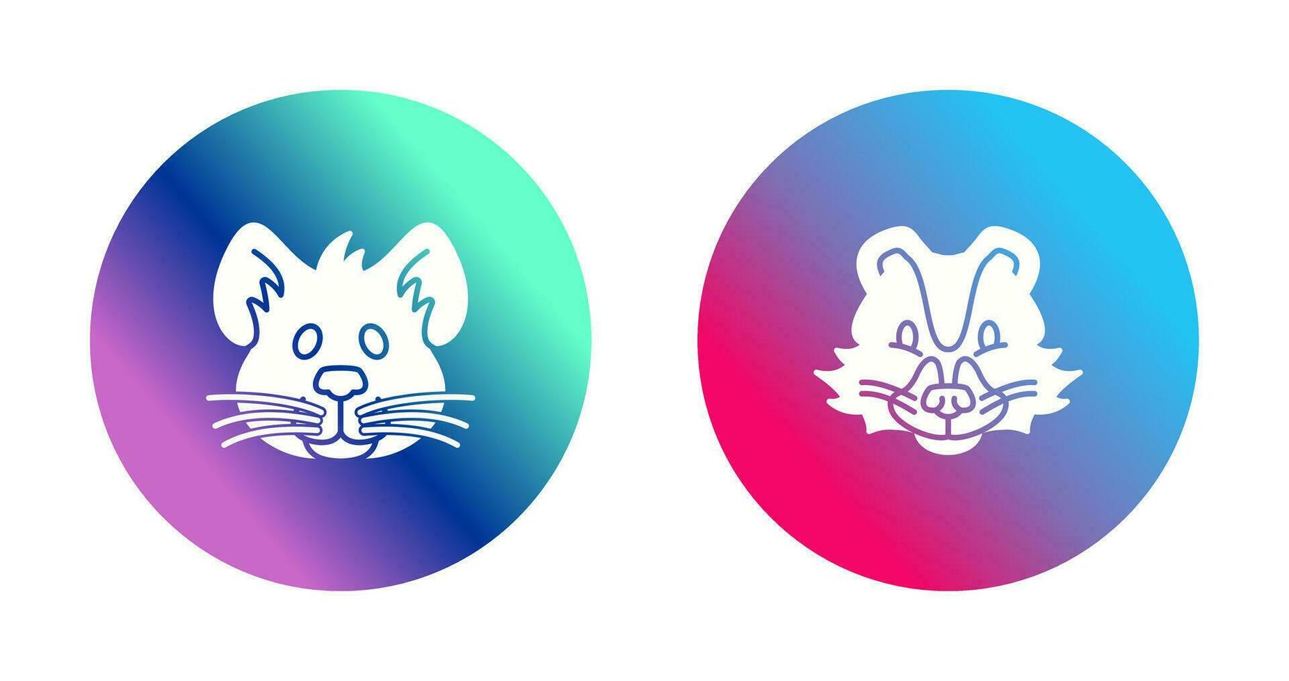 Mouse and Skunk Icon vector