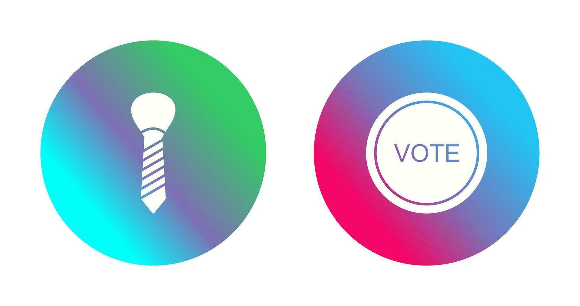 Corbata y votar enlace icono vector