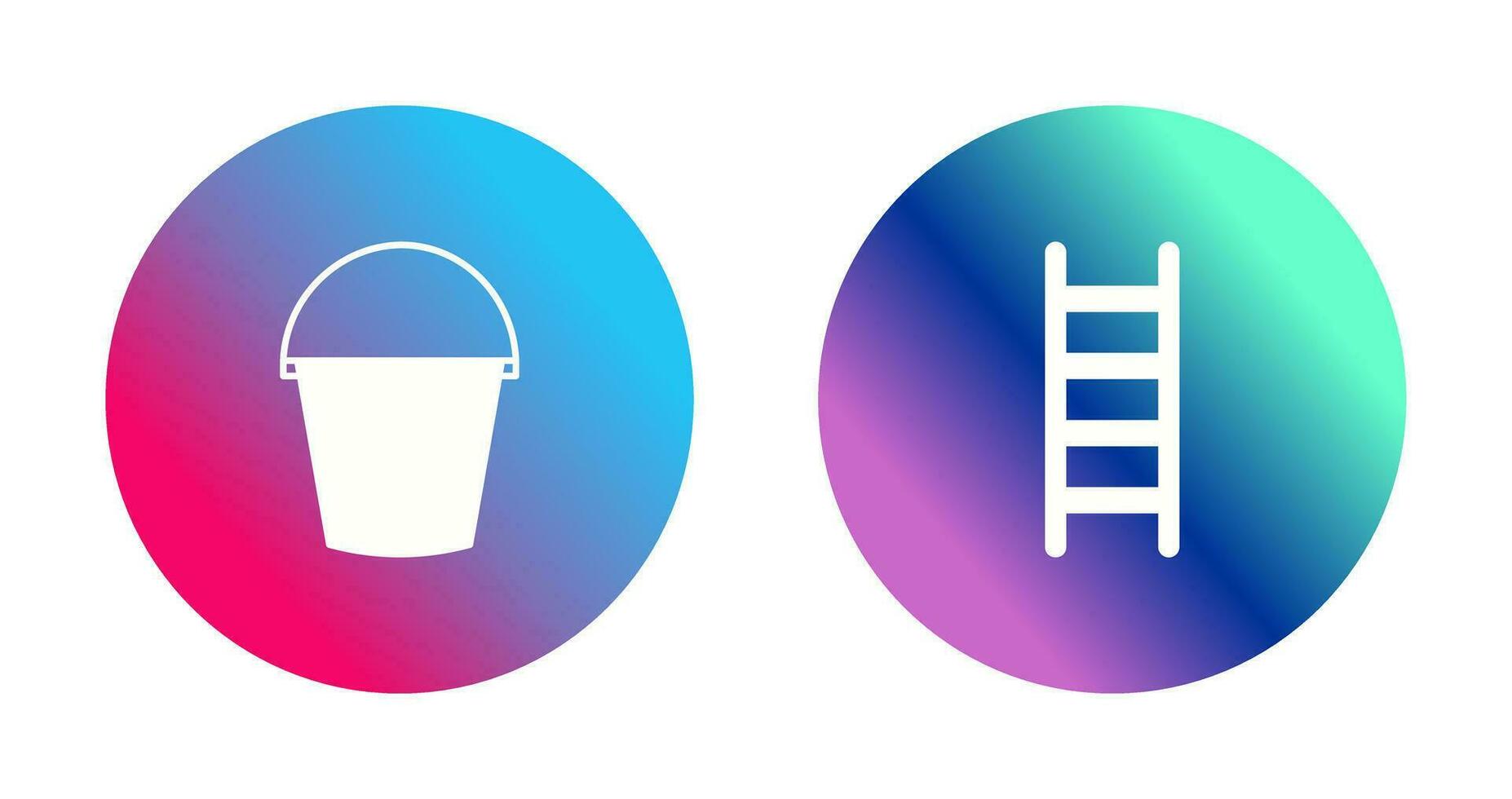 Water Bucket and Ladder Icon vector