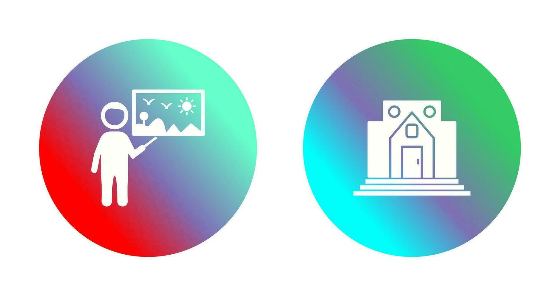 Museum Building and Art Icon vector