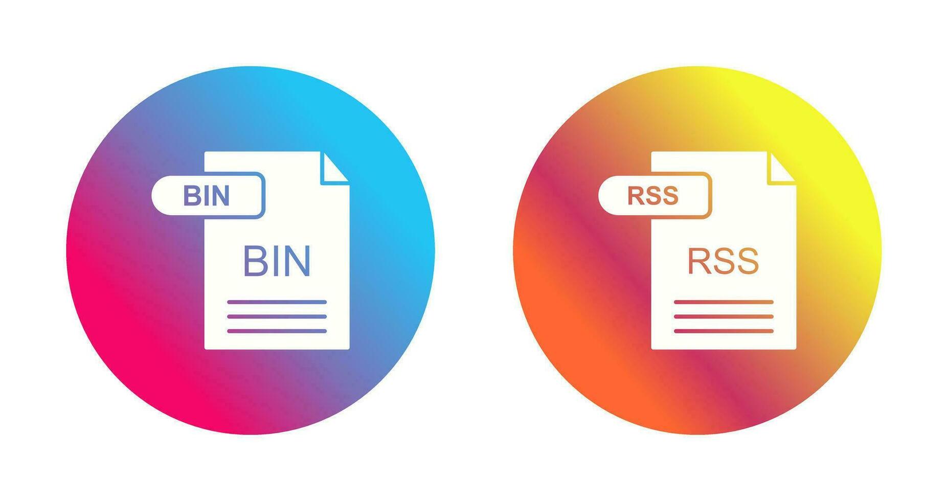 BIN and RSS Icon vector