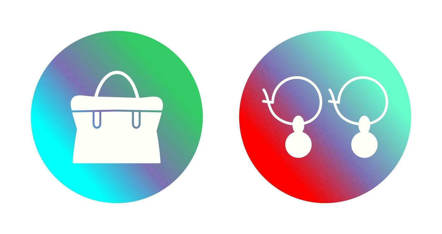 Bag and Earrings Icon vector