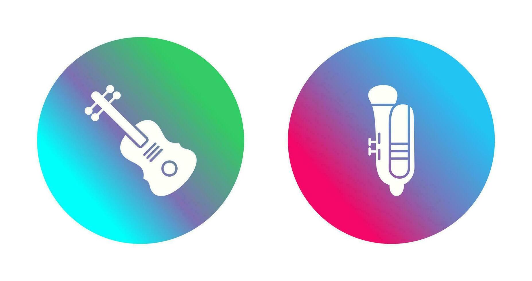 Violin and Tuba Icon vector