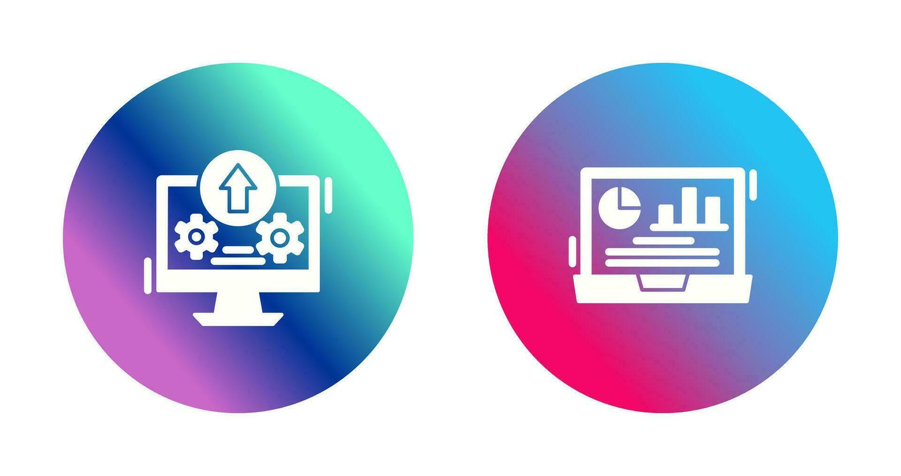 Upload and Dashboard Icon vector