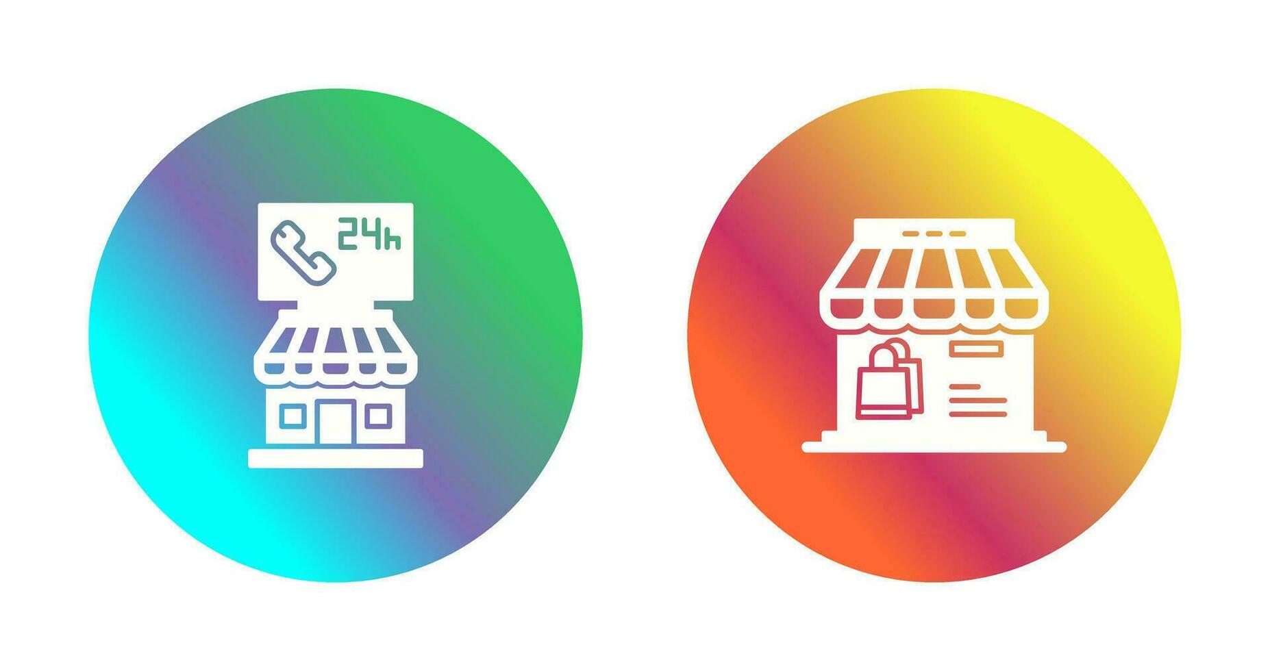24 Hour and Store Icon vector