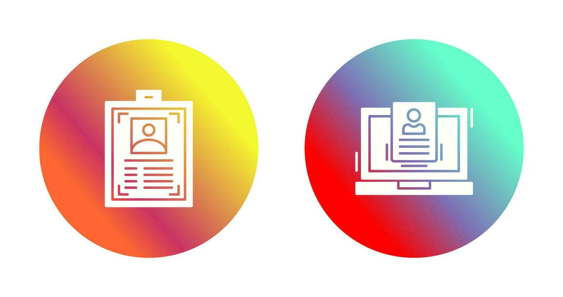 User and ID Card Icon vector