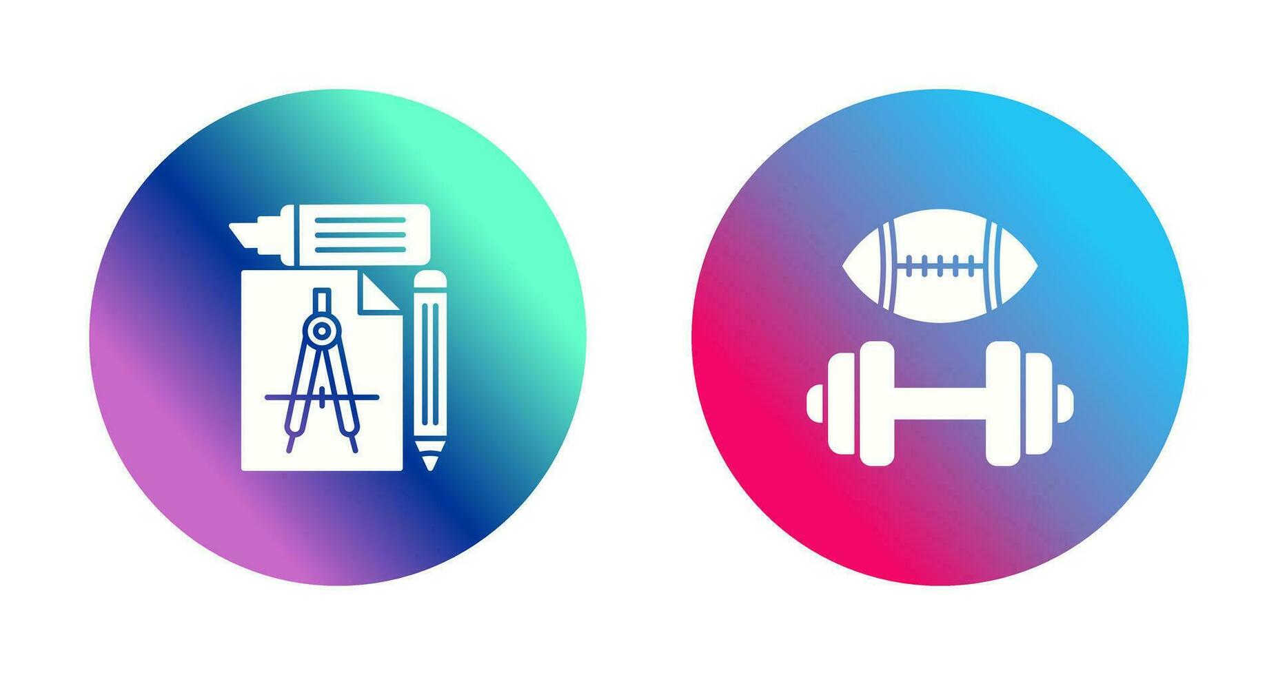 Study Tools and Sport Faculty Icon vector