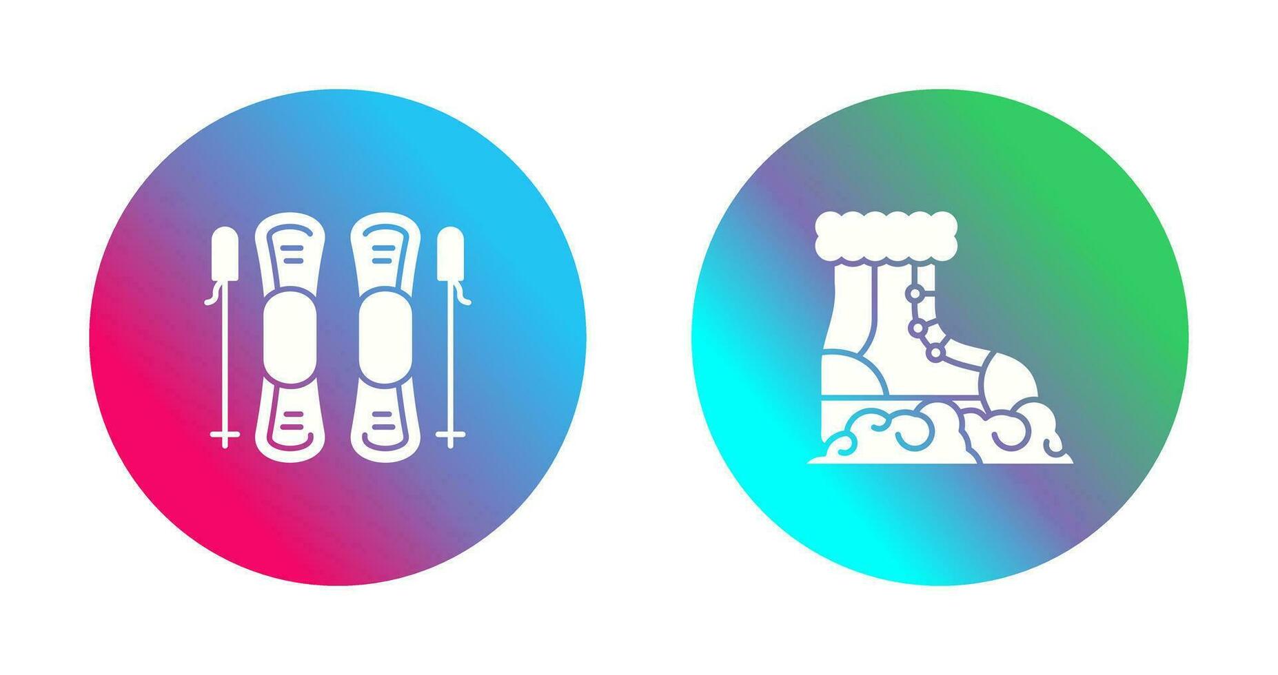 Skills and Snow Boots Icon vector