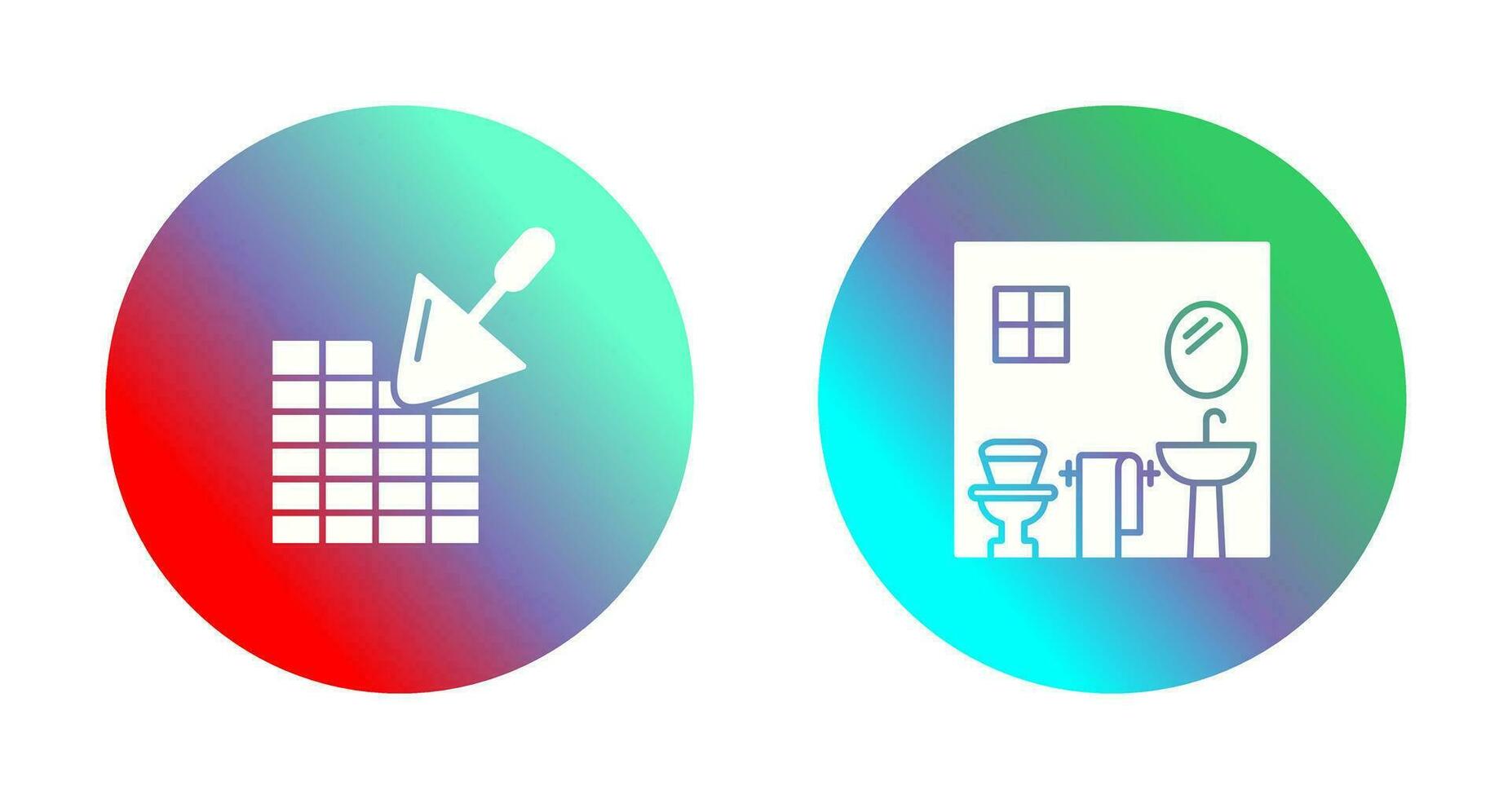 Brickwall and Bathroom Icon vector