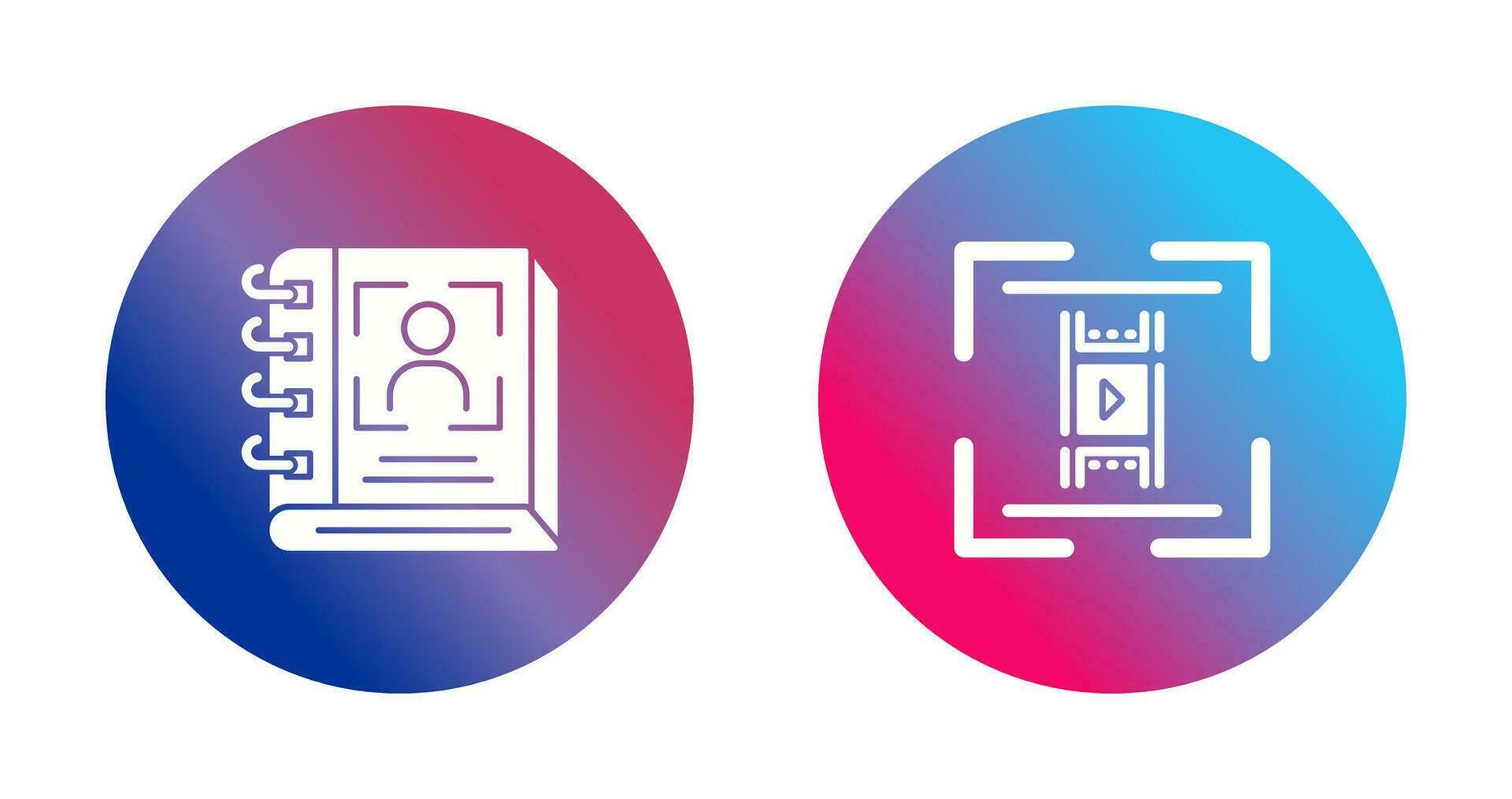 Directory and Video Icon vector