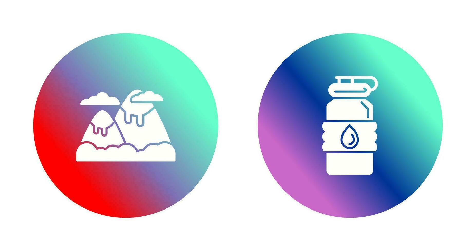 Mountain and Water  Icon vector