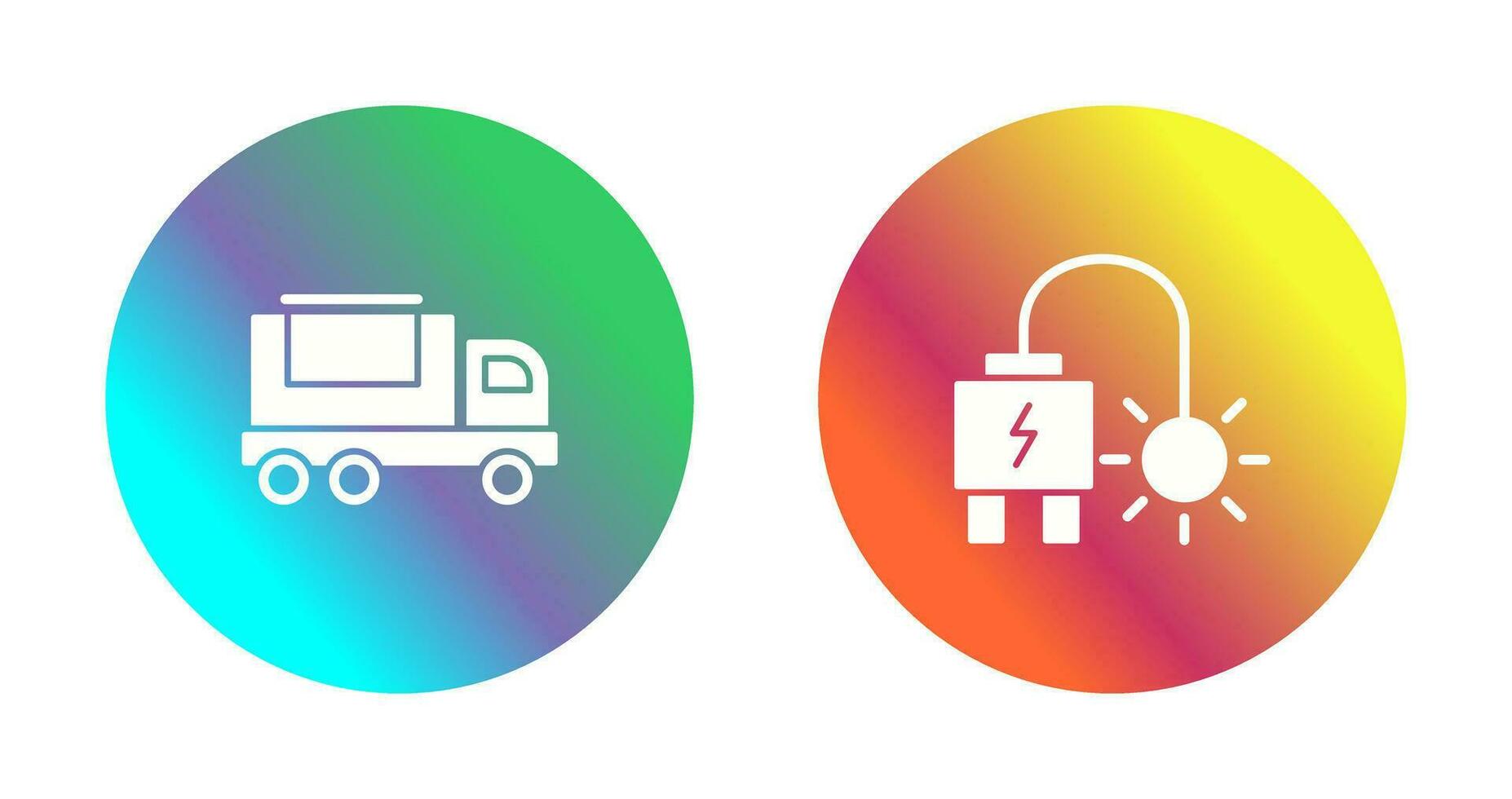 Cargo Truck and Plug Icon vector