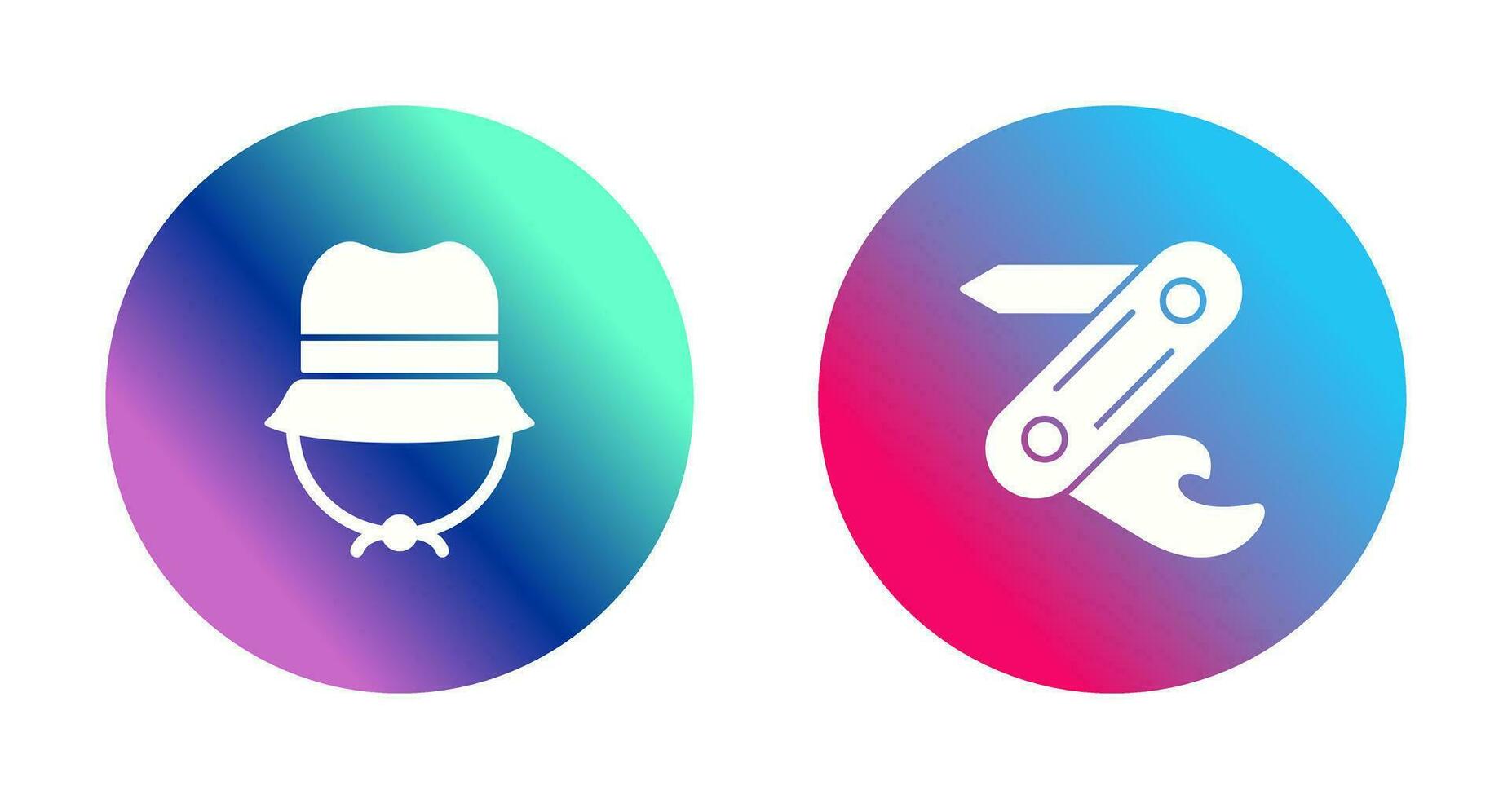 Camping Gas and Swiss Army Knife Icon vector