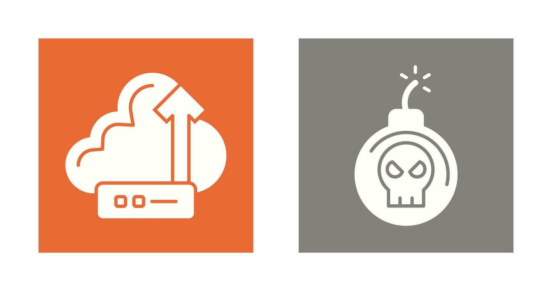 Cloud and Bomb Icon vector