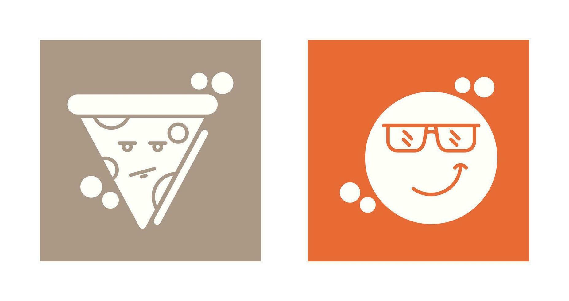 Pizza and Cool Icon vector