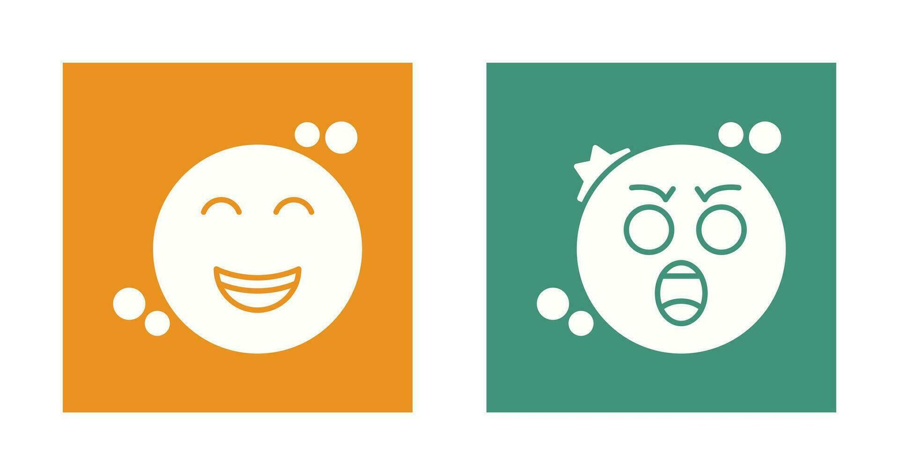 Shock and Happy Icon vector