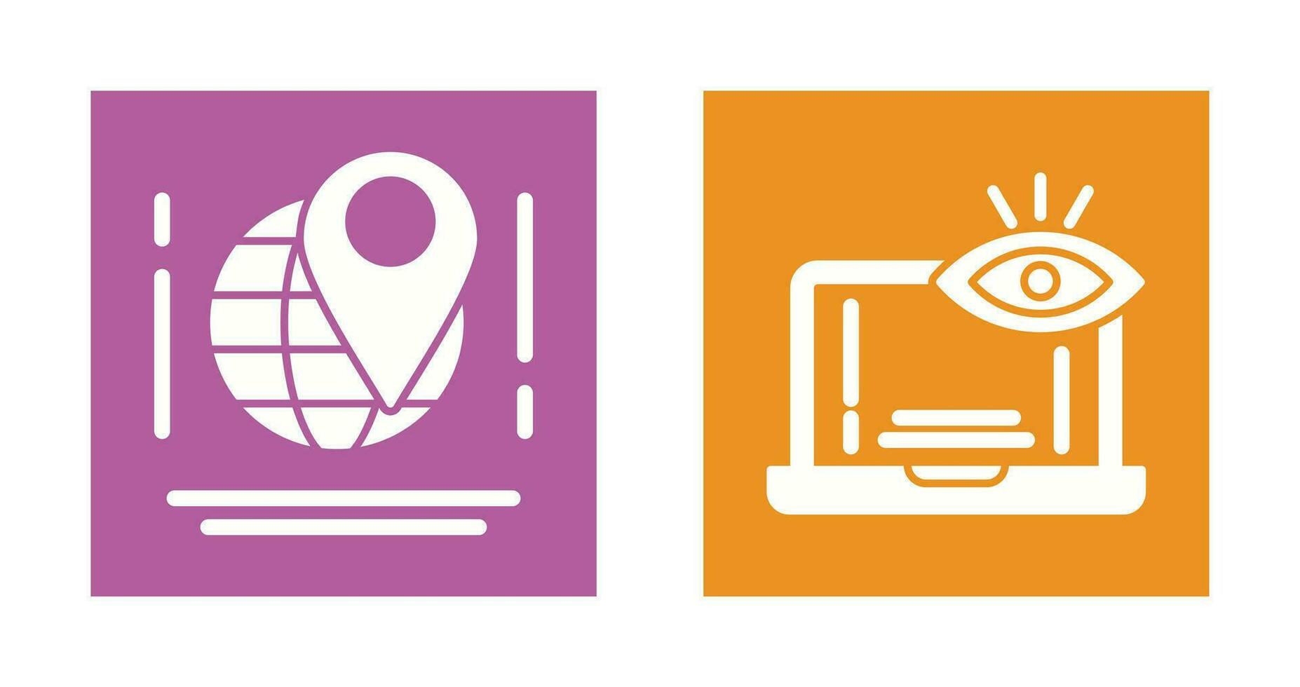 Map and Monitoring Icon vector