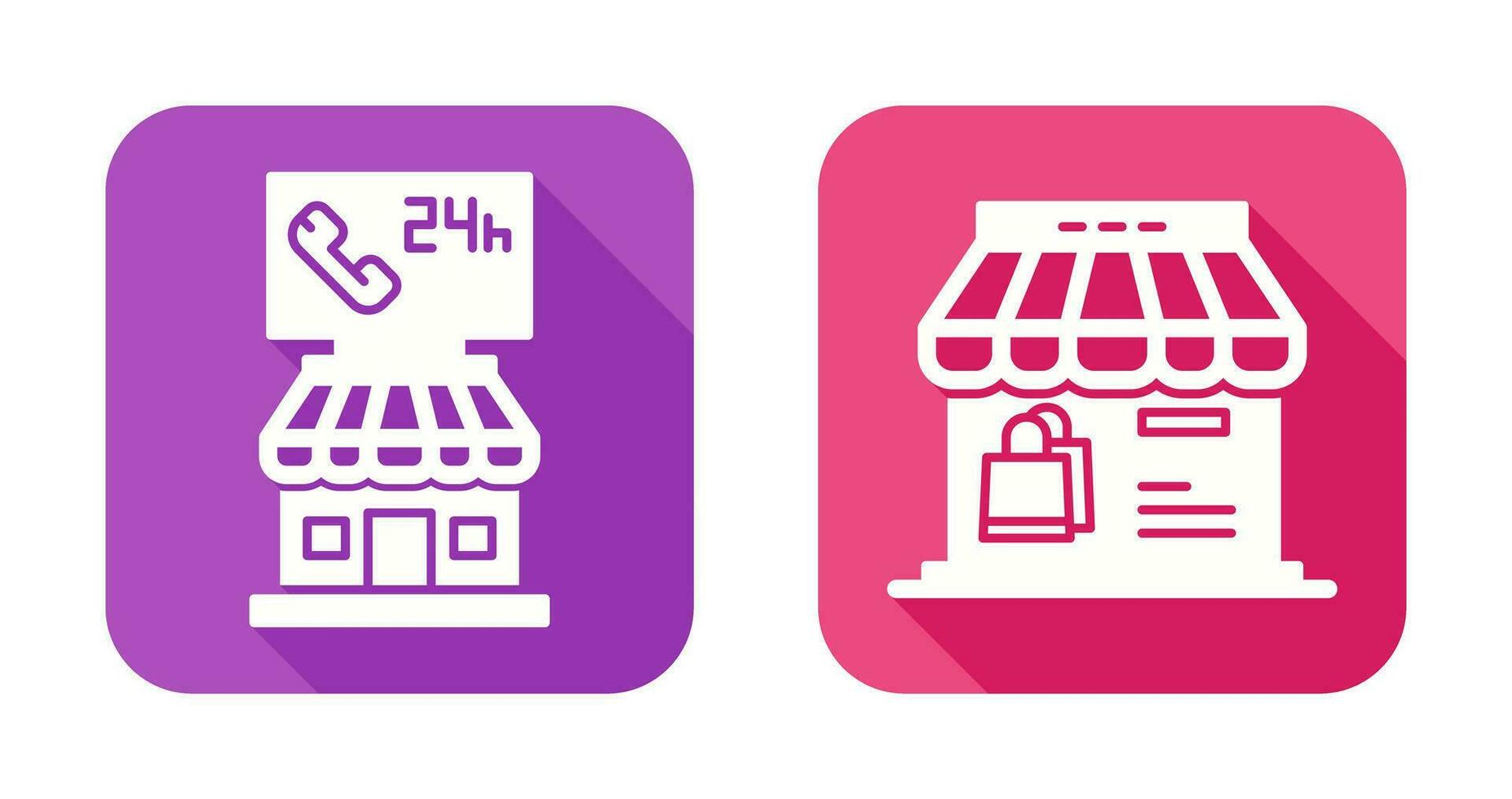 24 Hour and Store Icon vector