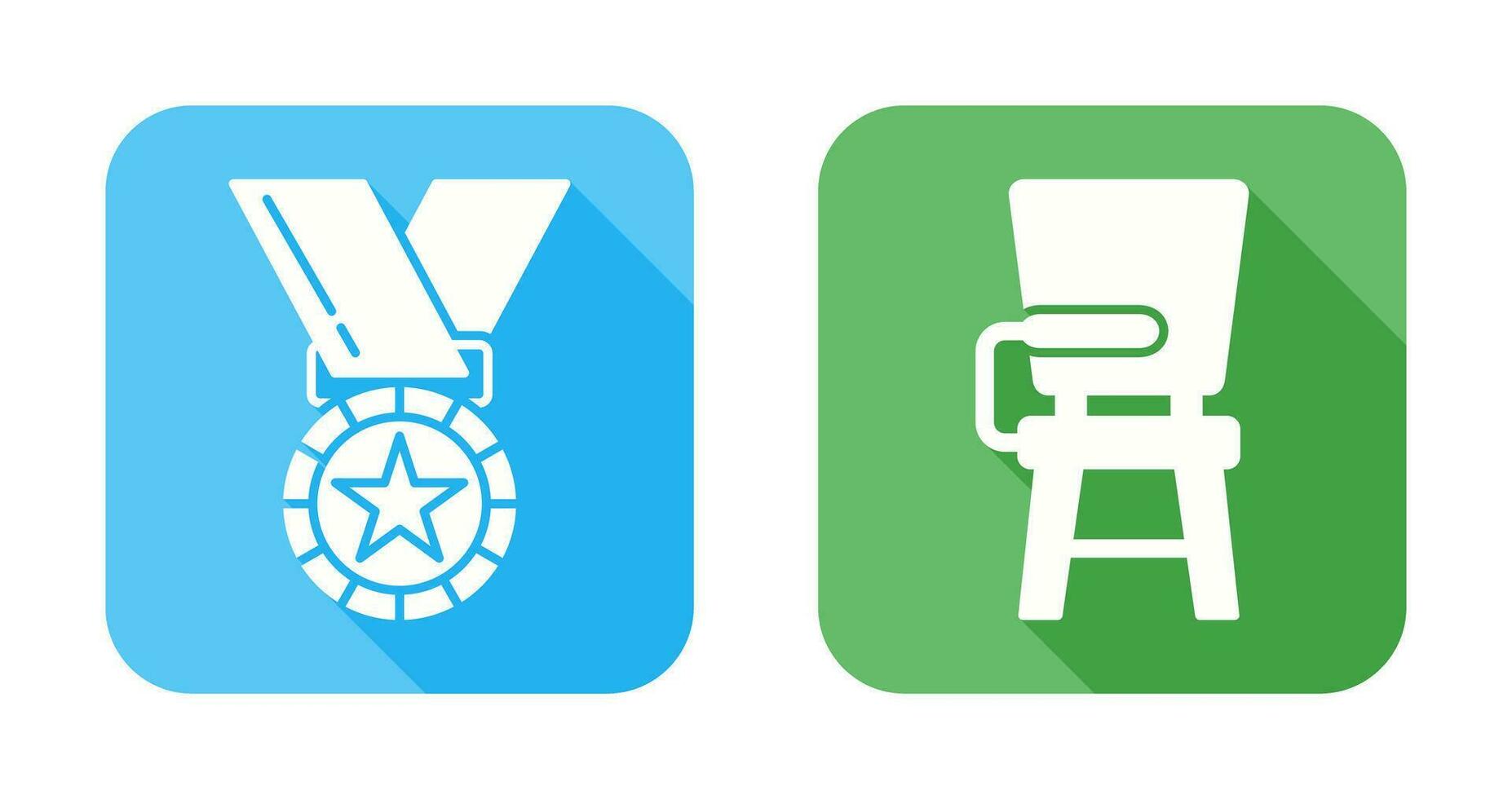 Medal and DeskSnack and Money Icon vector