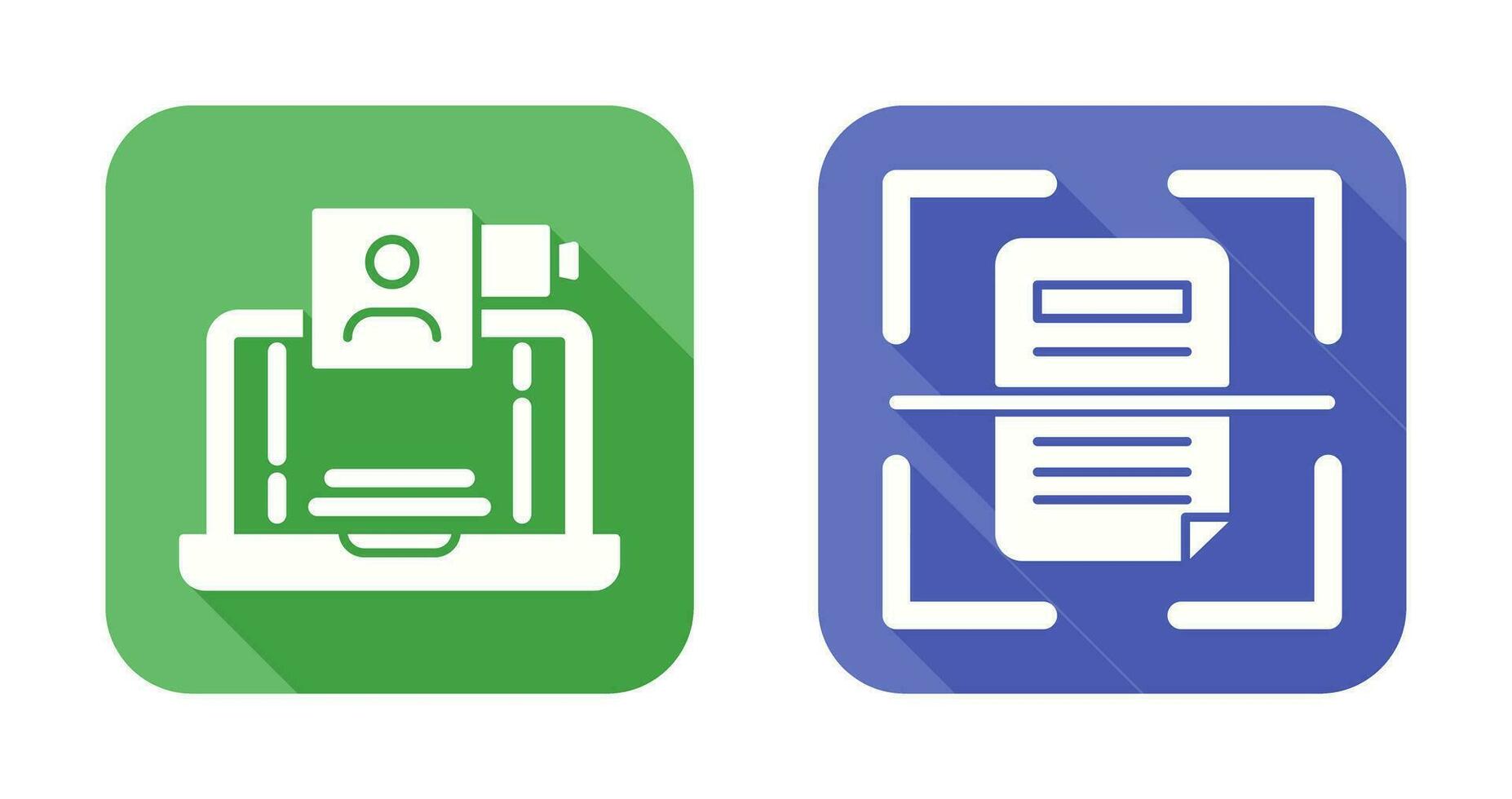 Video Call and Scan Icon vector