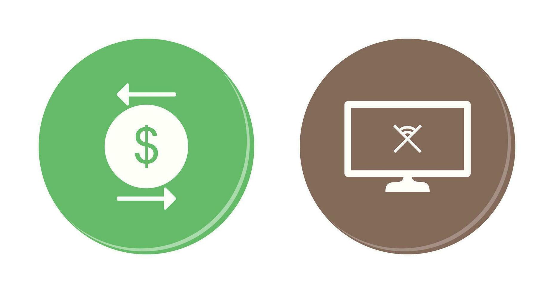 transaction and disconnected network  Icon vector