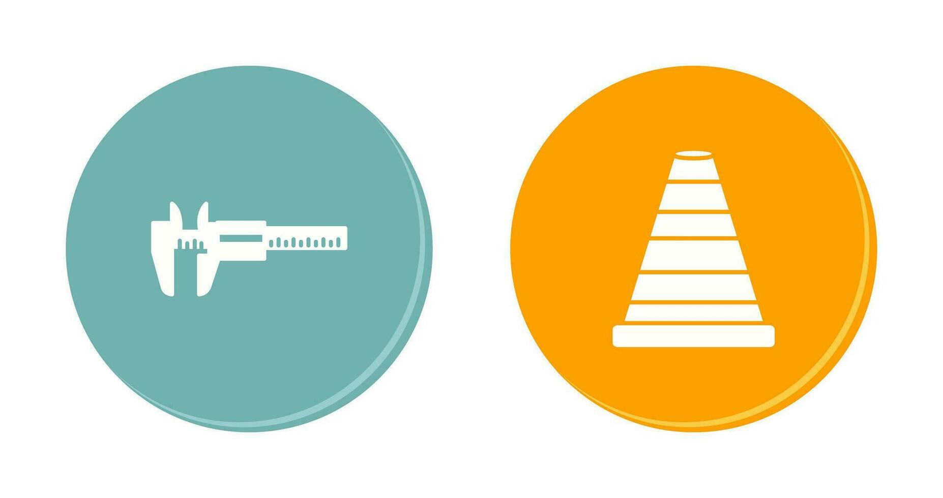 Cone and Calipers Icon vector