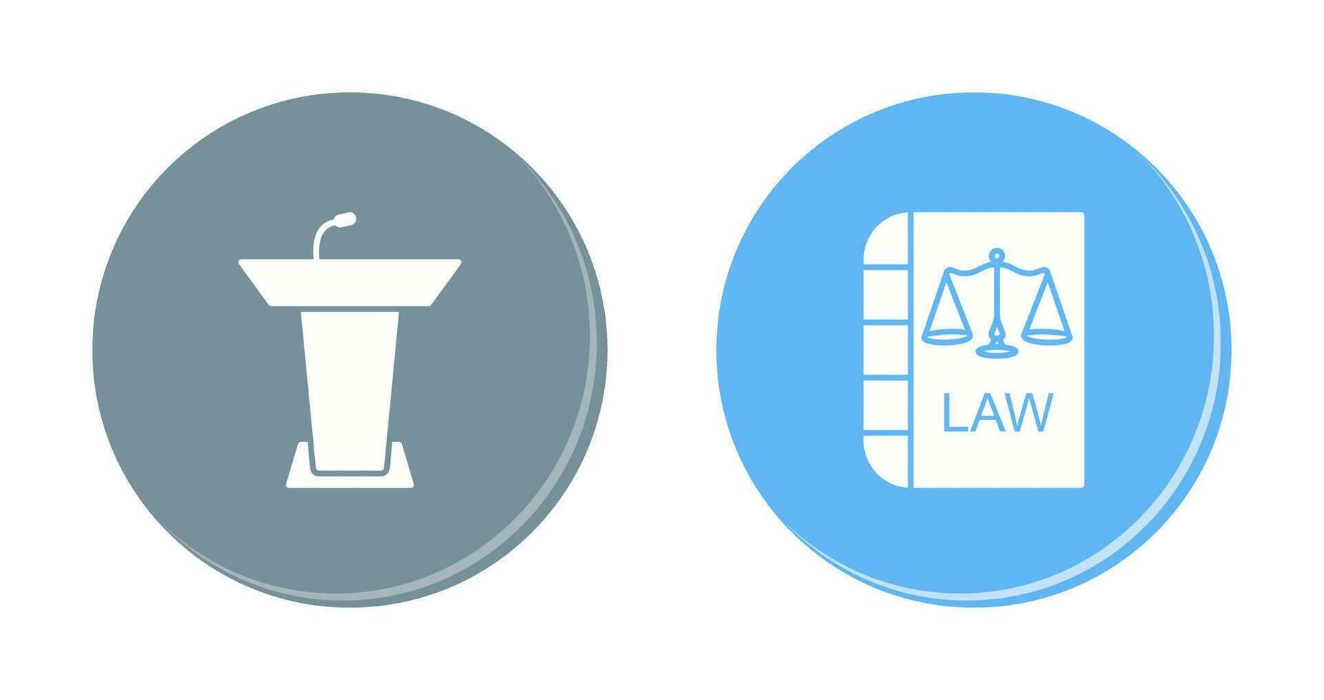 Podium and Law Icon vector