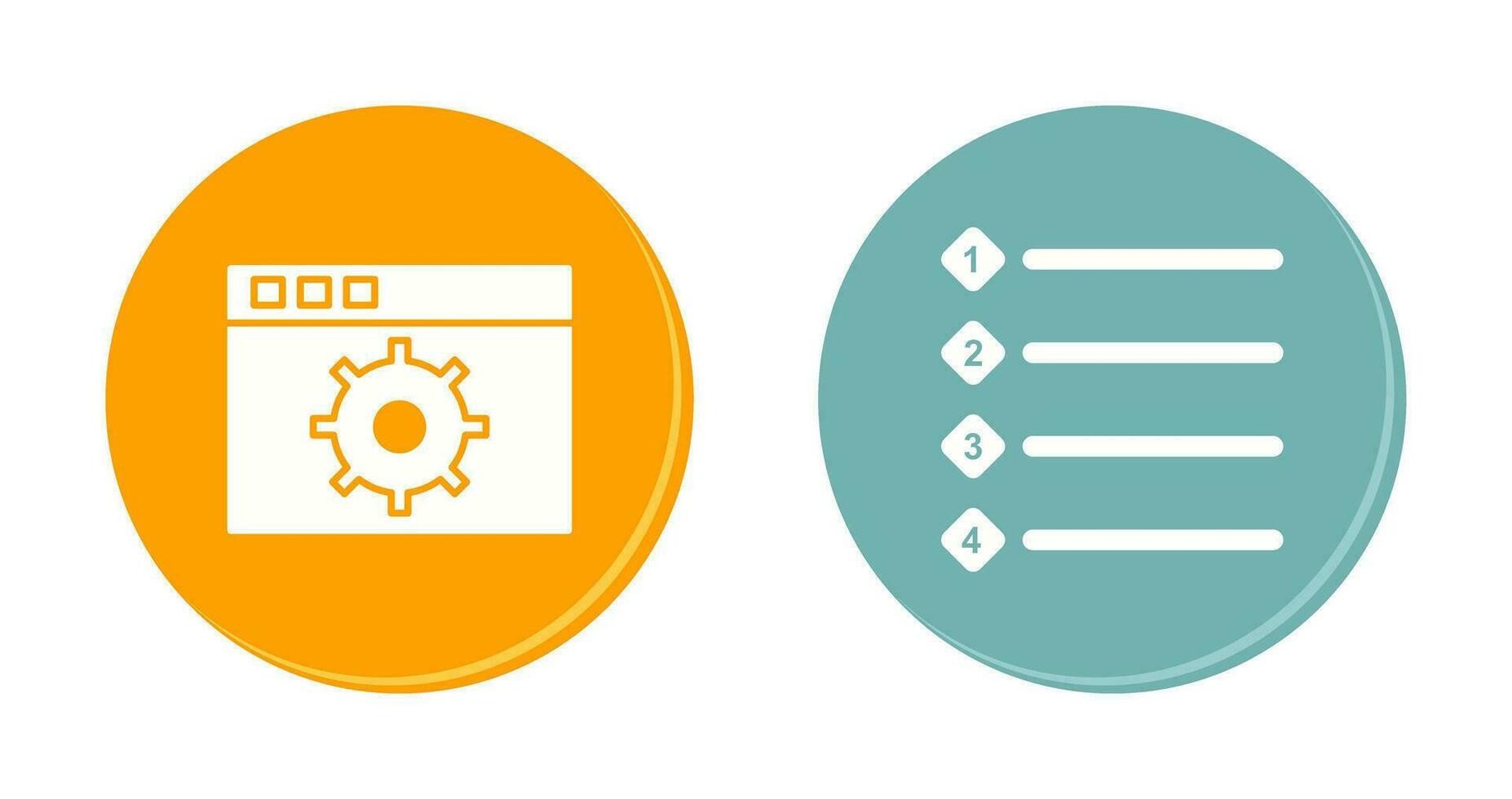 settings and numbered lists Icon vector