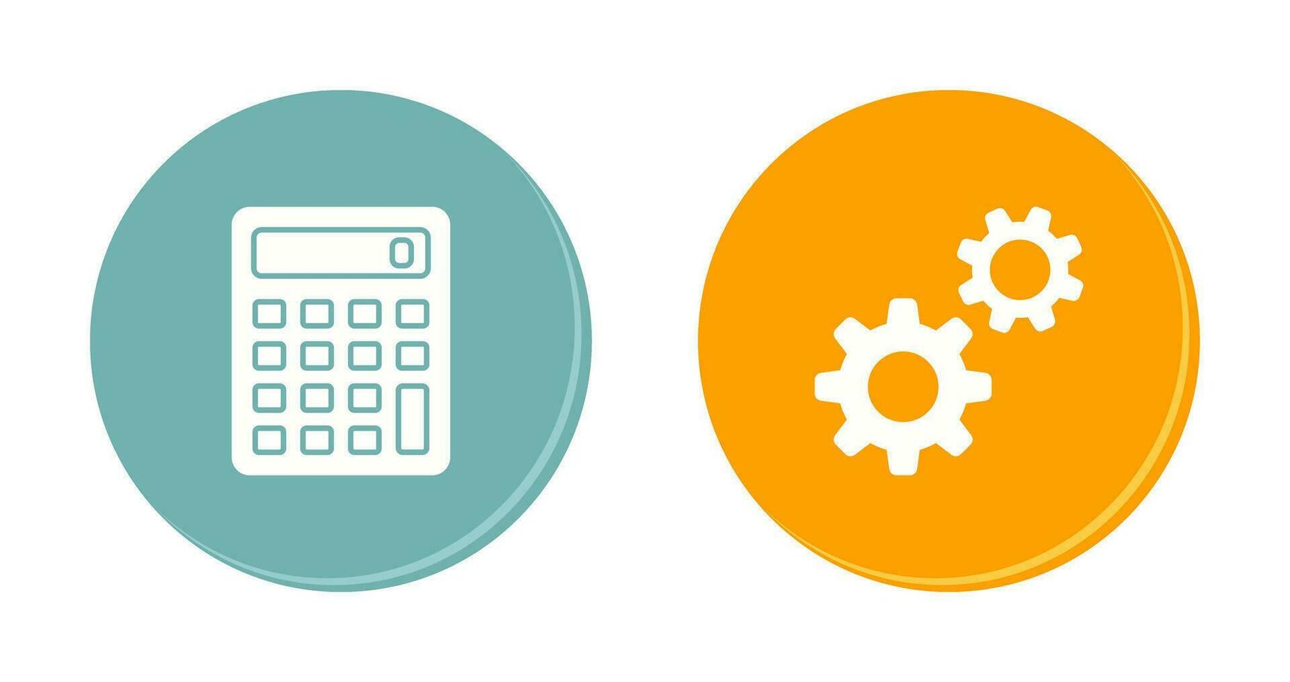 Calculator and Setting Icon vector