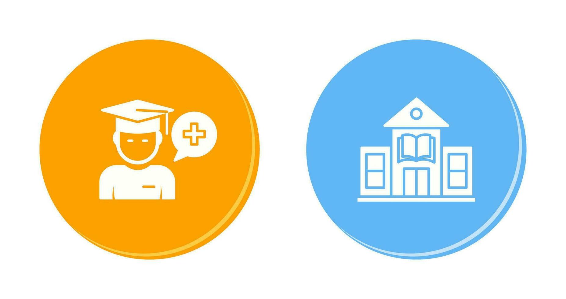 Medicine Faculty and Library Building Icon vector