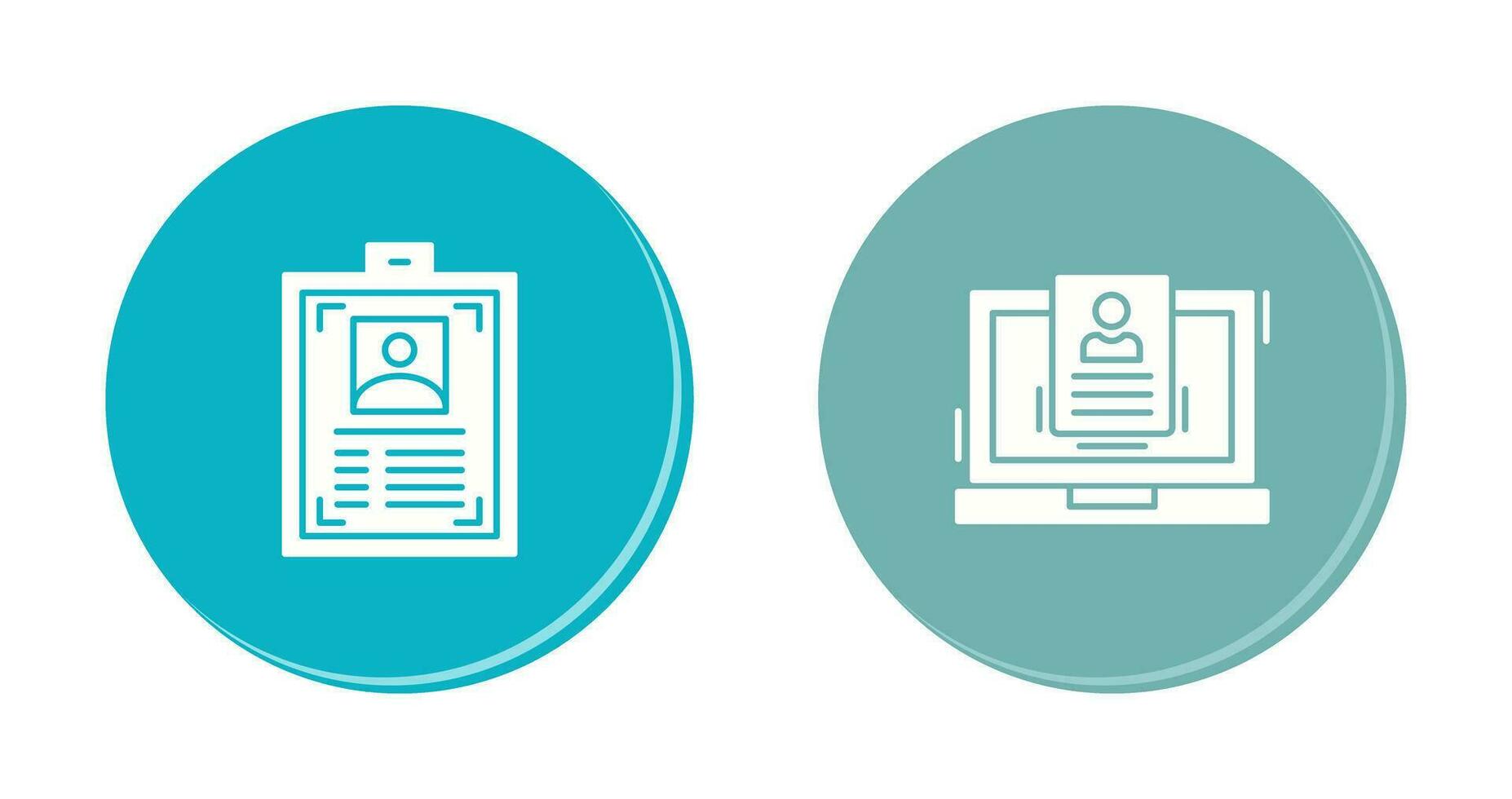 User and ID Card Icon vector