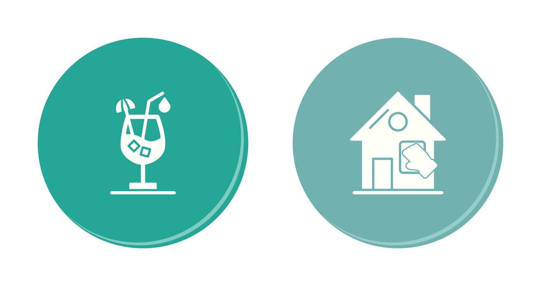 Fresh Juice and House Cleaning Icon vector