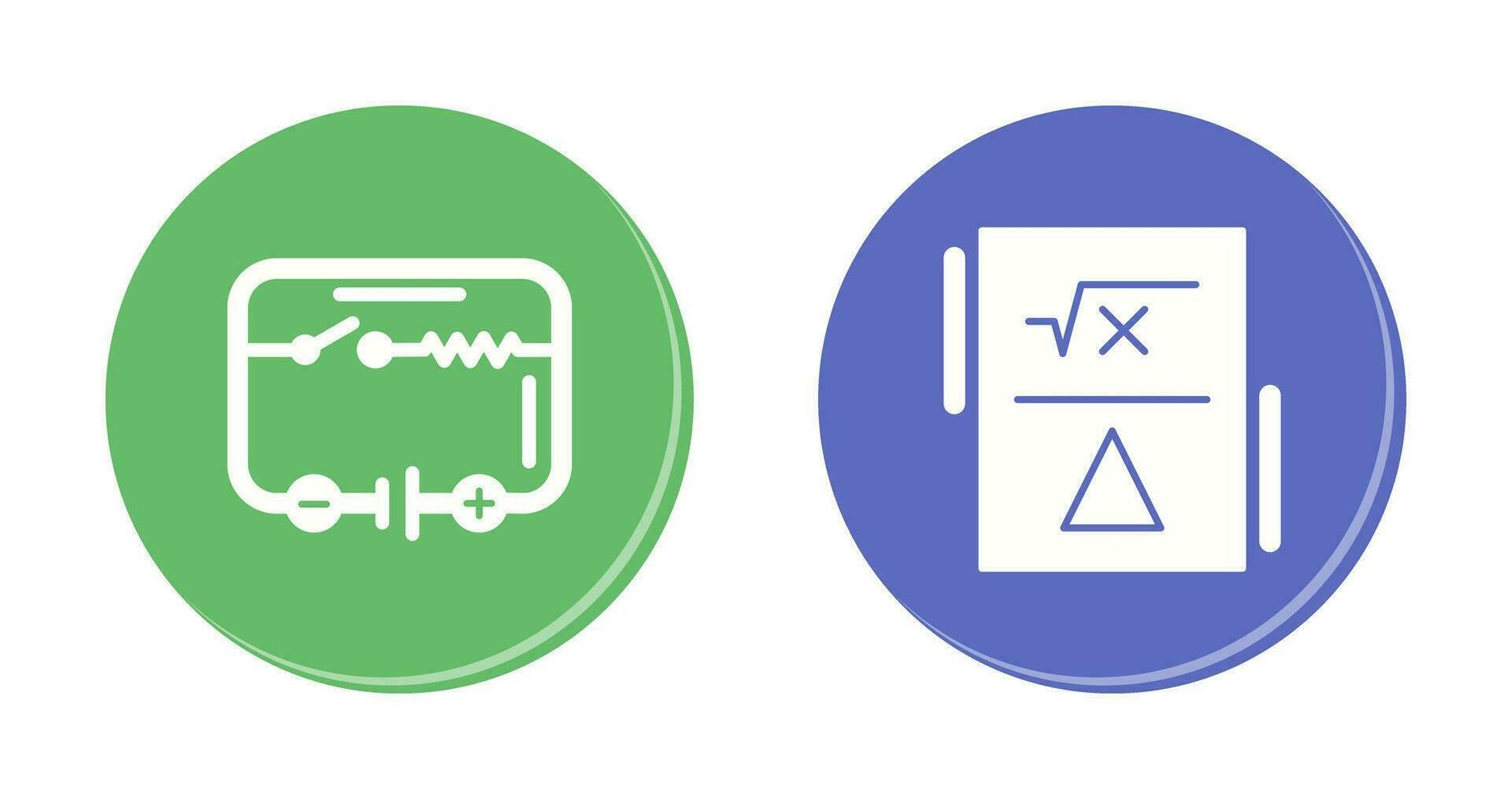 Electrical Circuit and Formula Icon vector