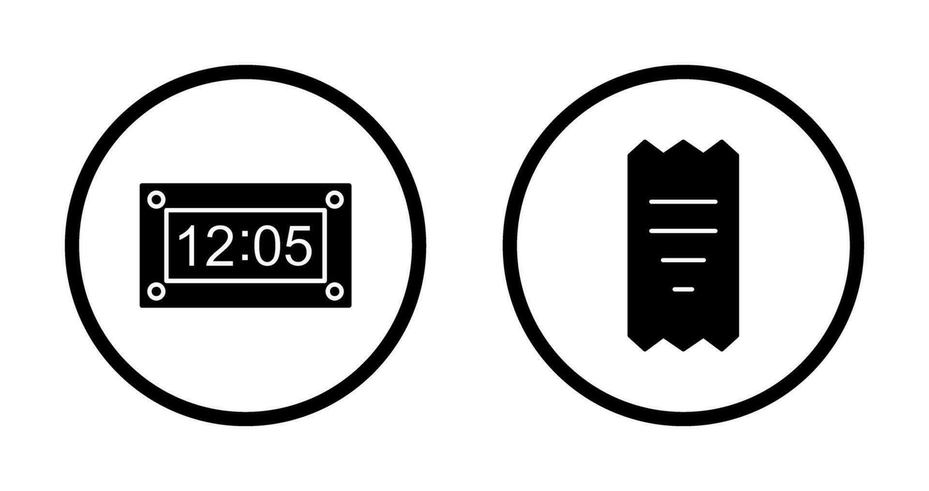 timer and receipt Icon vector