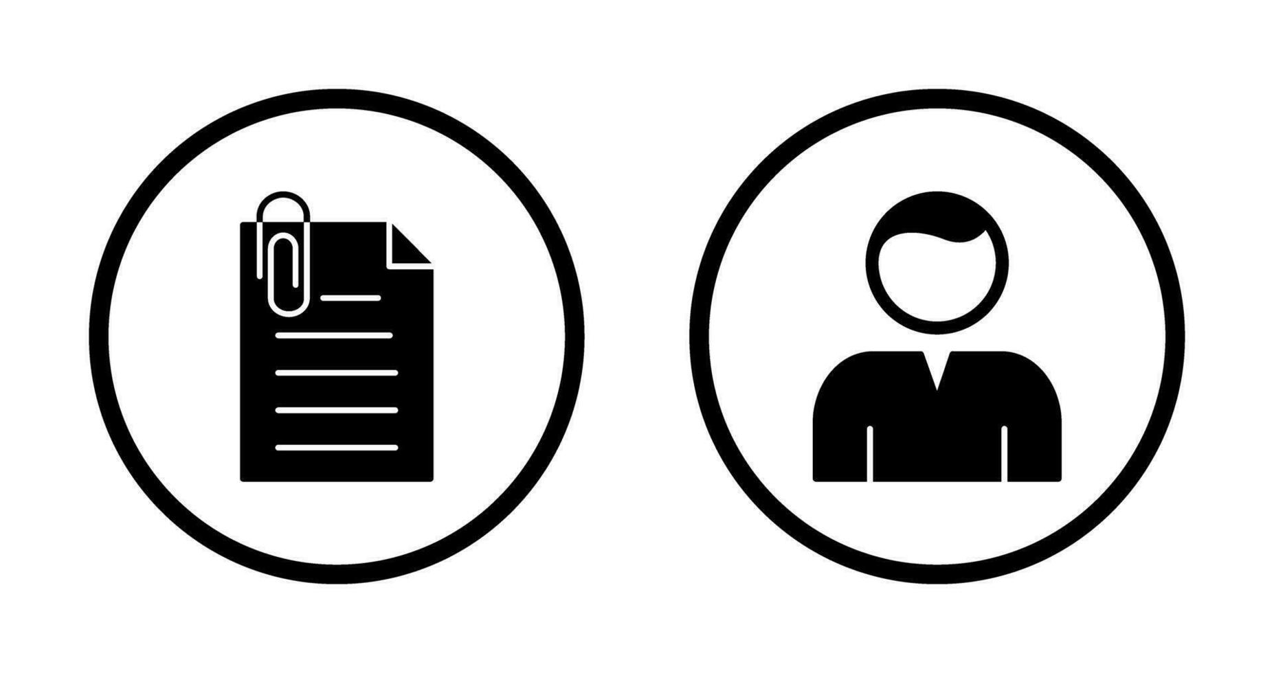 attachment and user Icon vector