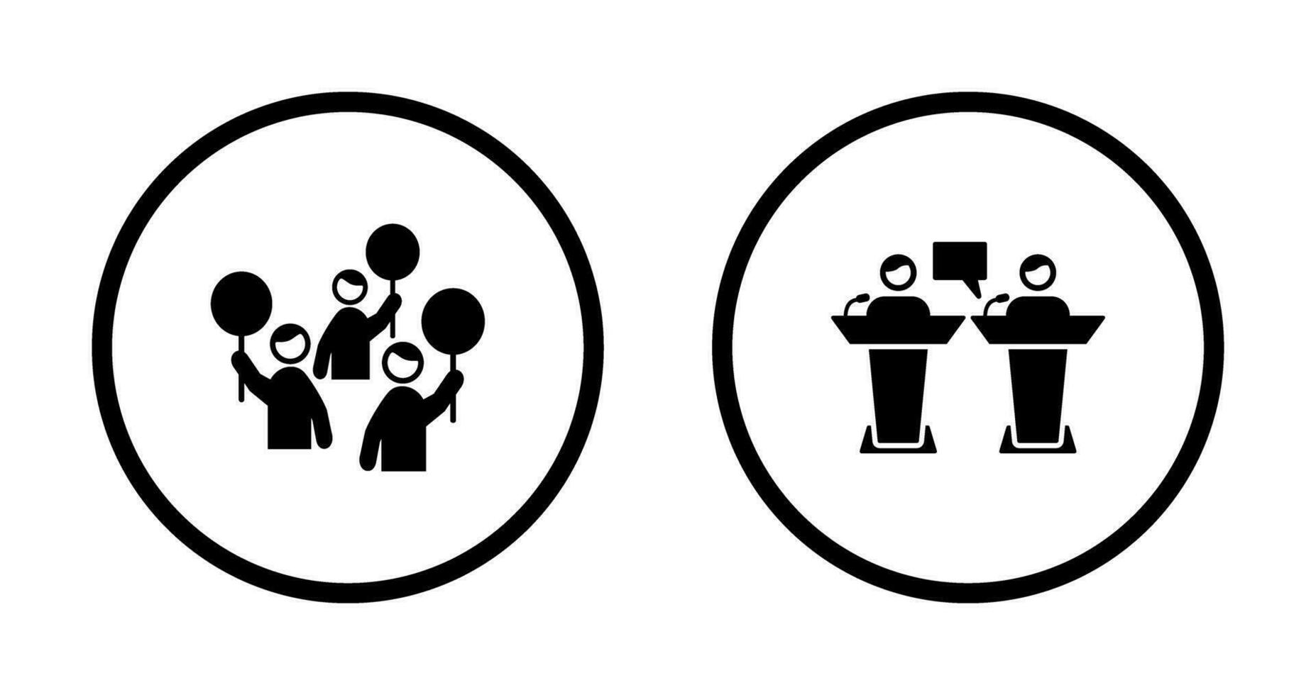Protest and Debate Icon vector