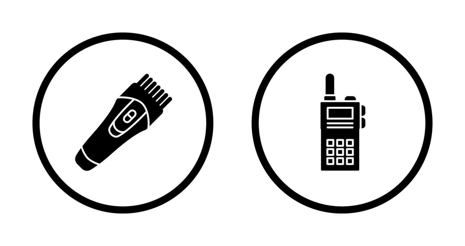 Trimmer and Communication Icon vector