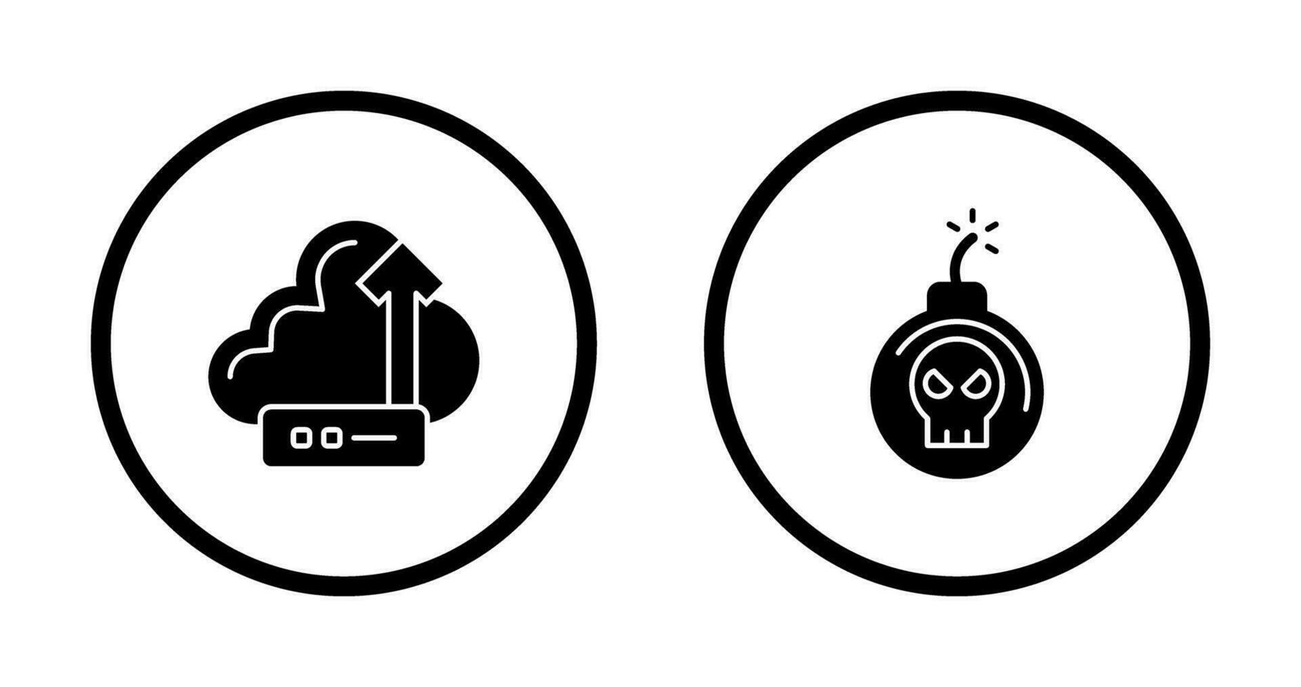 Cloud and Bomb Icon vector