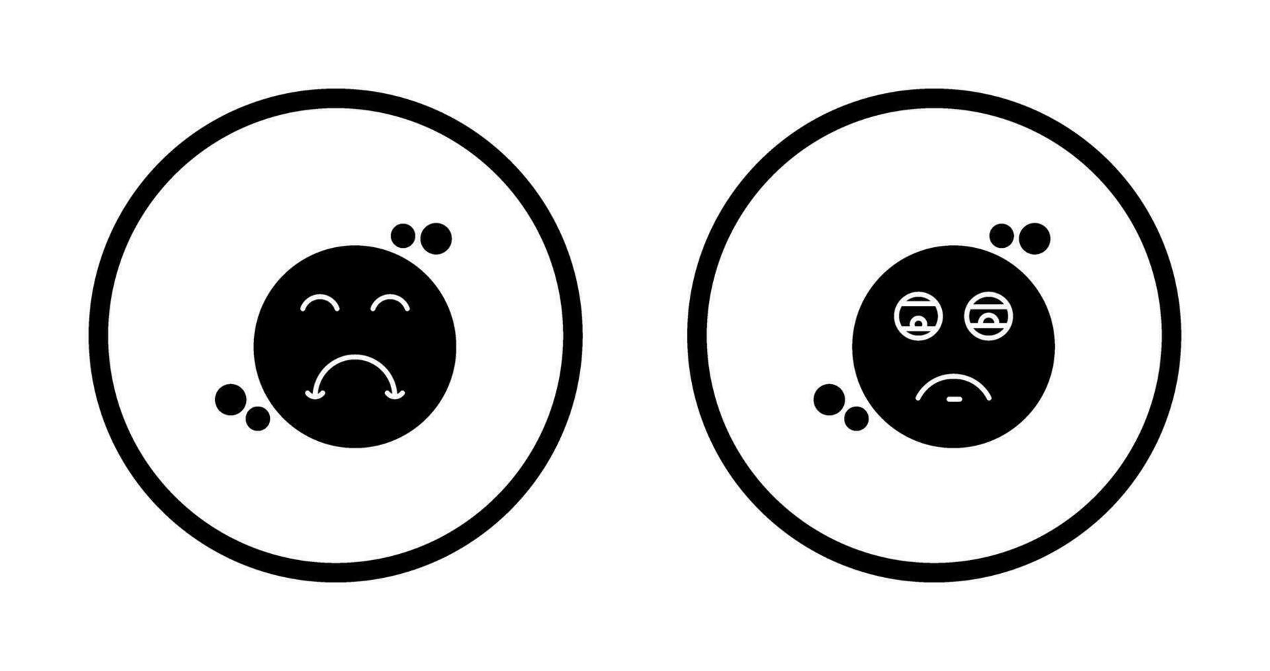 Tired and Upset Icon vector