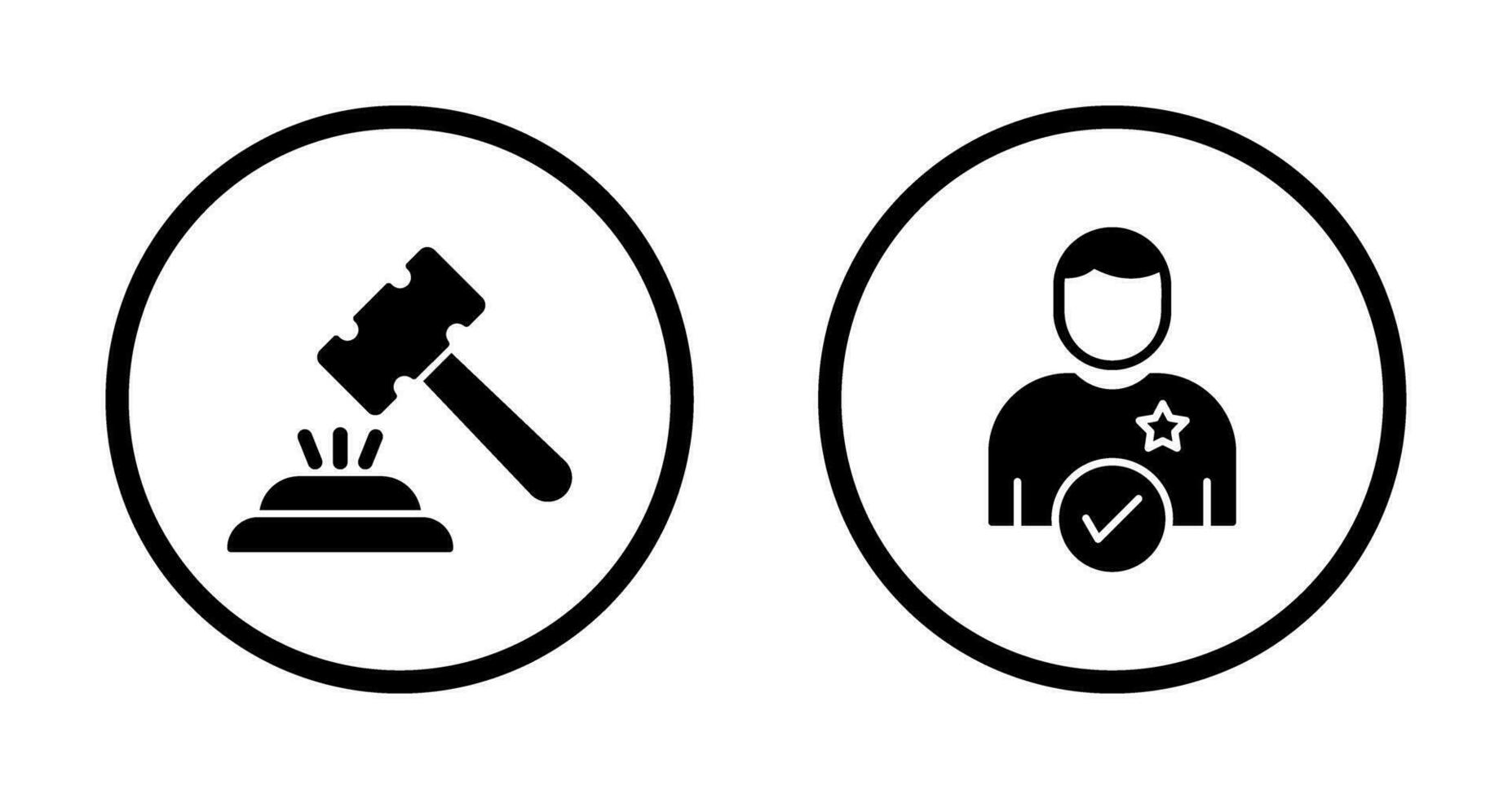 Gavel and Candidate Icon vector