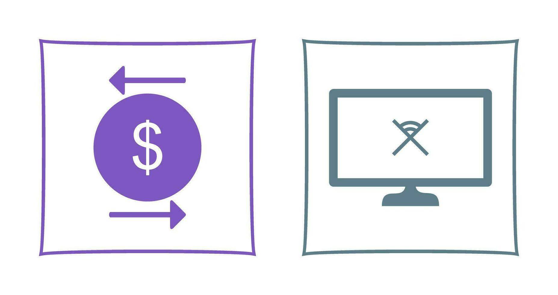 transaction and disconnected network  Icon vector