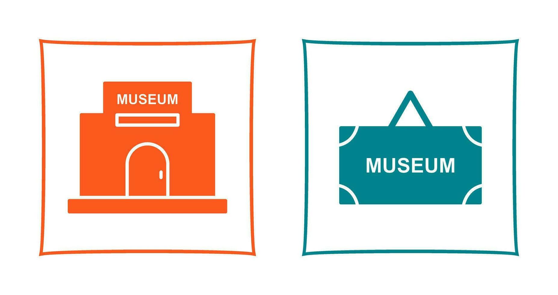 Museum Building and Museum Icon vector