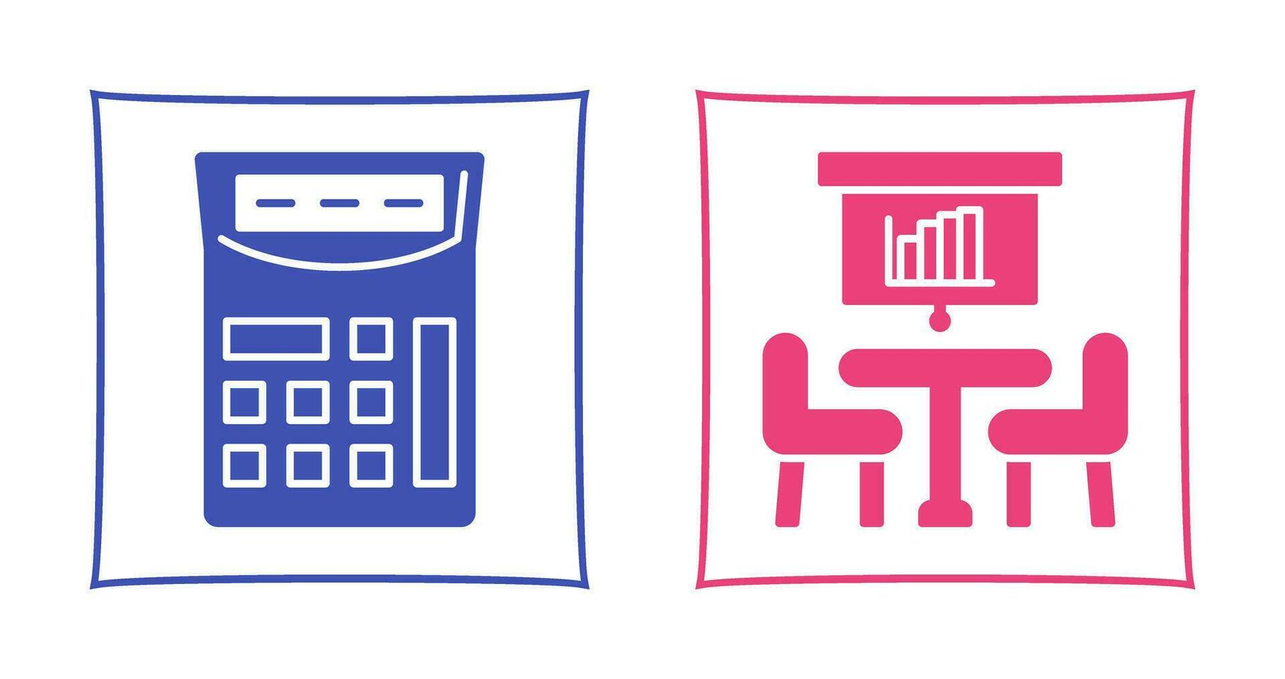 Calculator and meeting Icon vector
